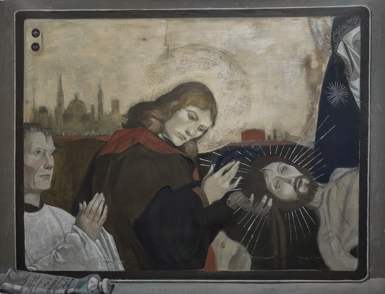 iPad (with Pieta Image) and Paint Tube II