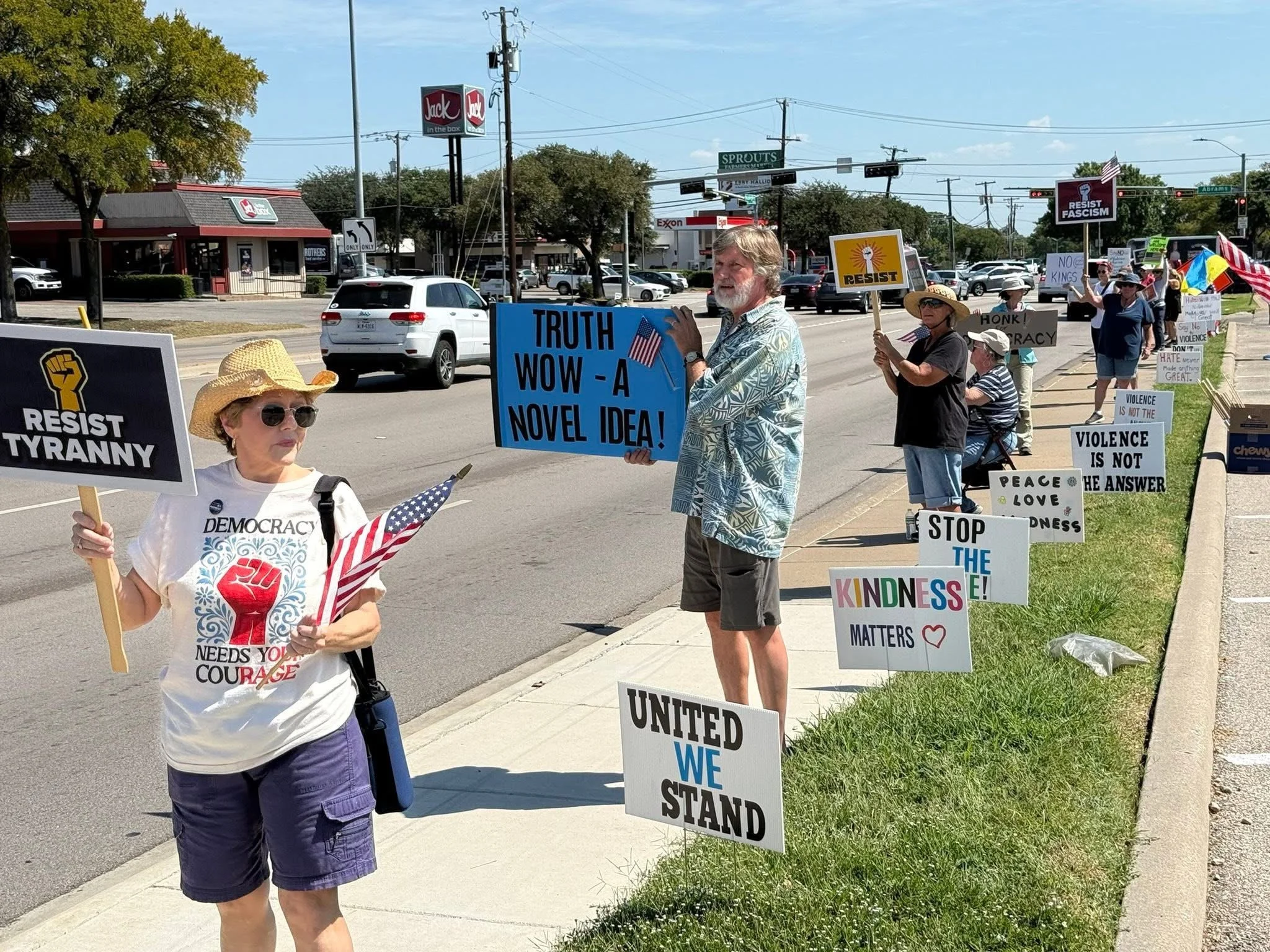 Weekly protest at Mockingbird and Abrams - Oct 25
