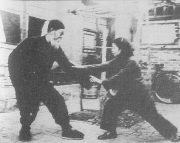 Master Sun Cunzhou training with his niece, Sun Jianyun