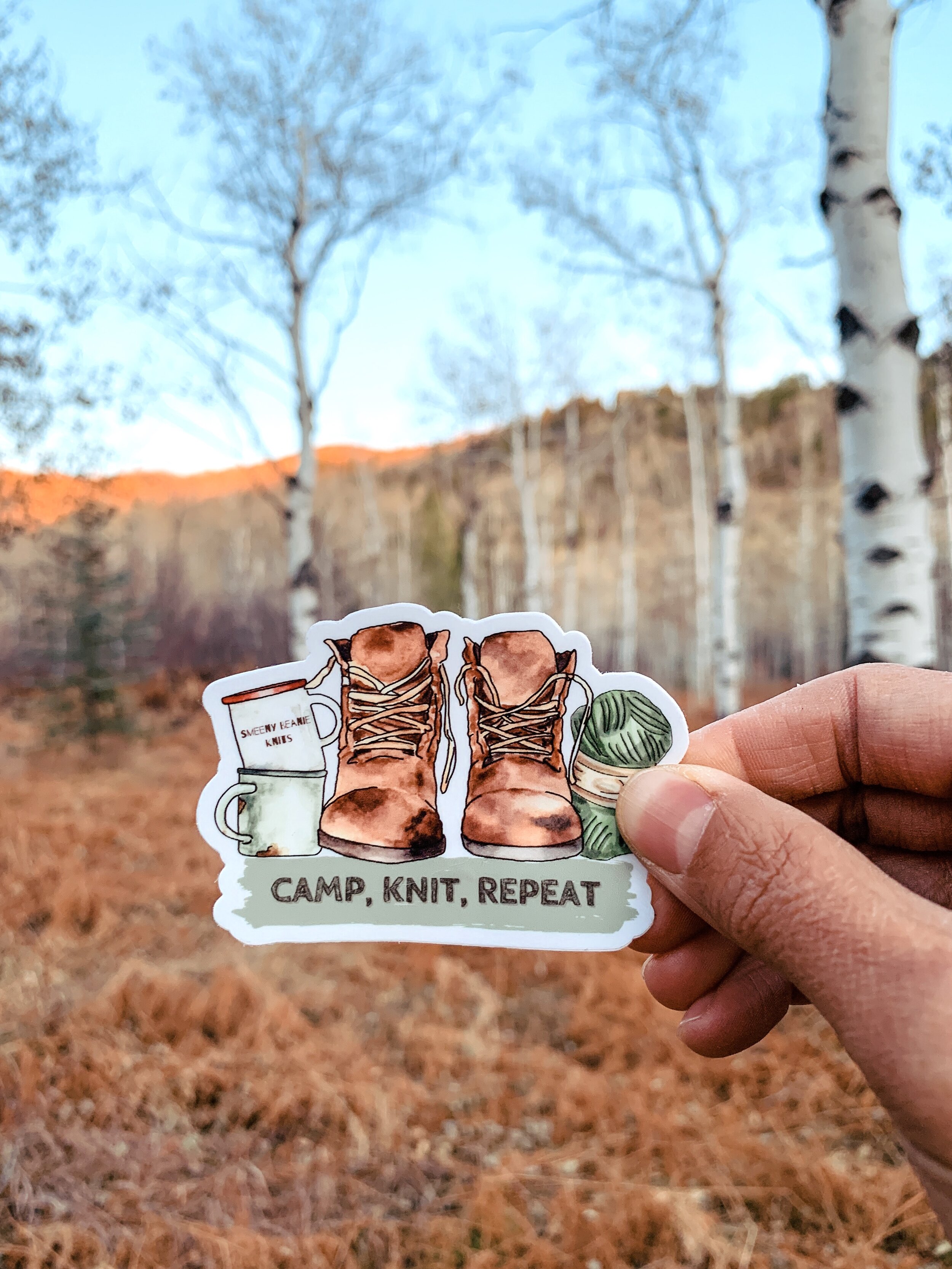 camp knit repeat sticker