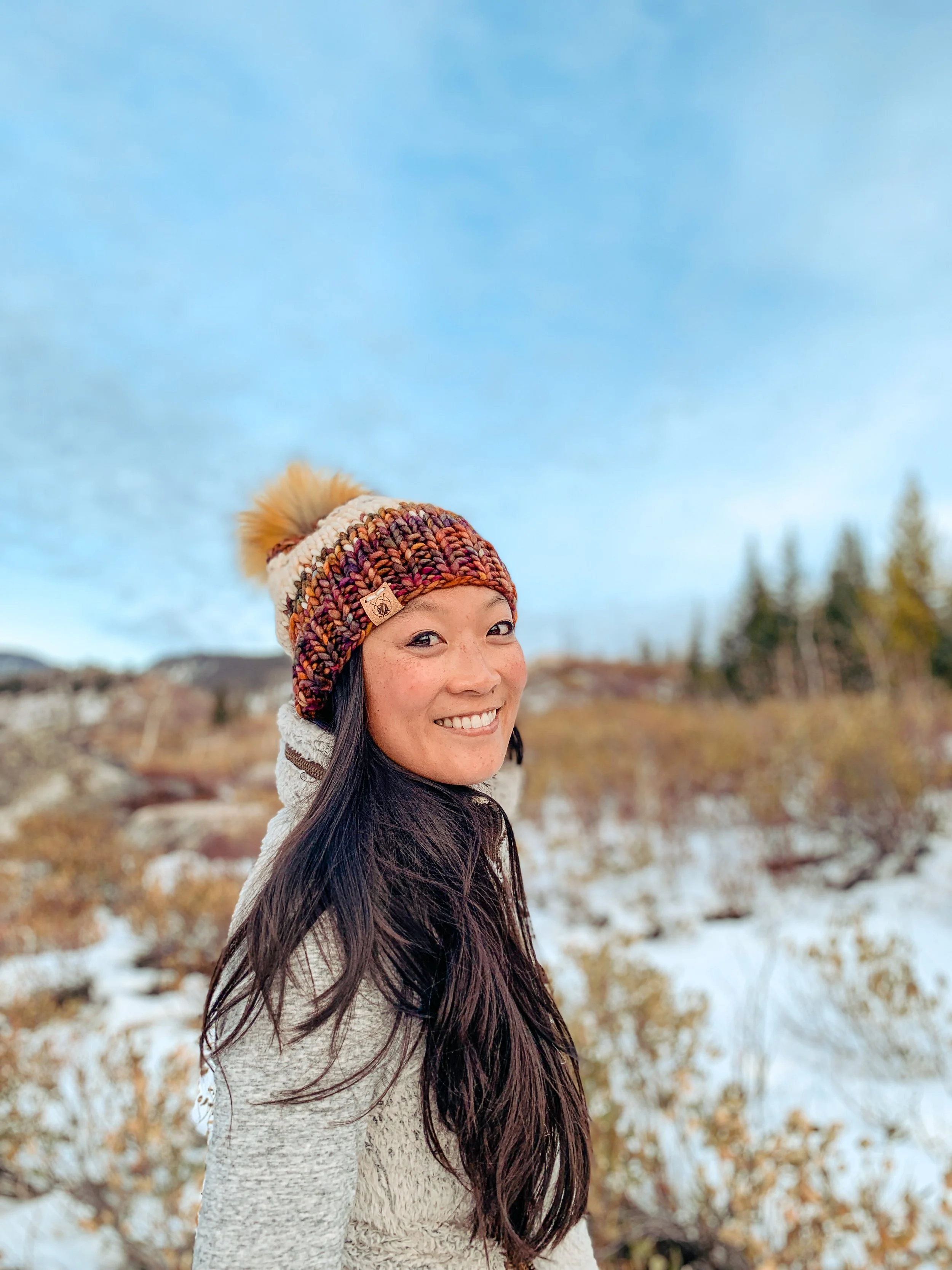 fairisle knit beanie for women