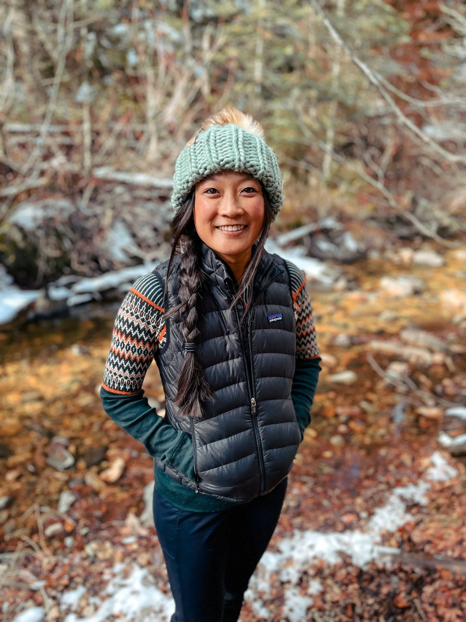 winter merino wool beanie outfit