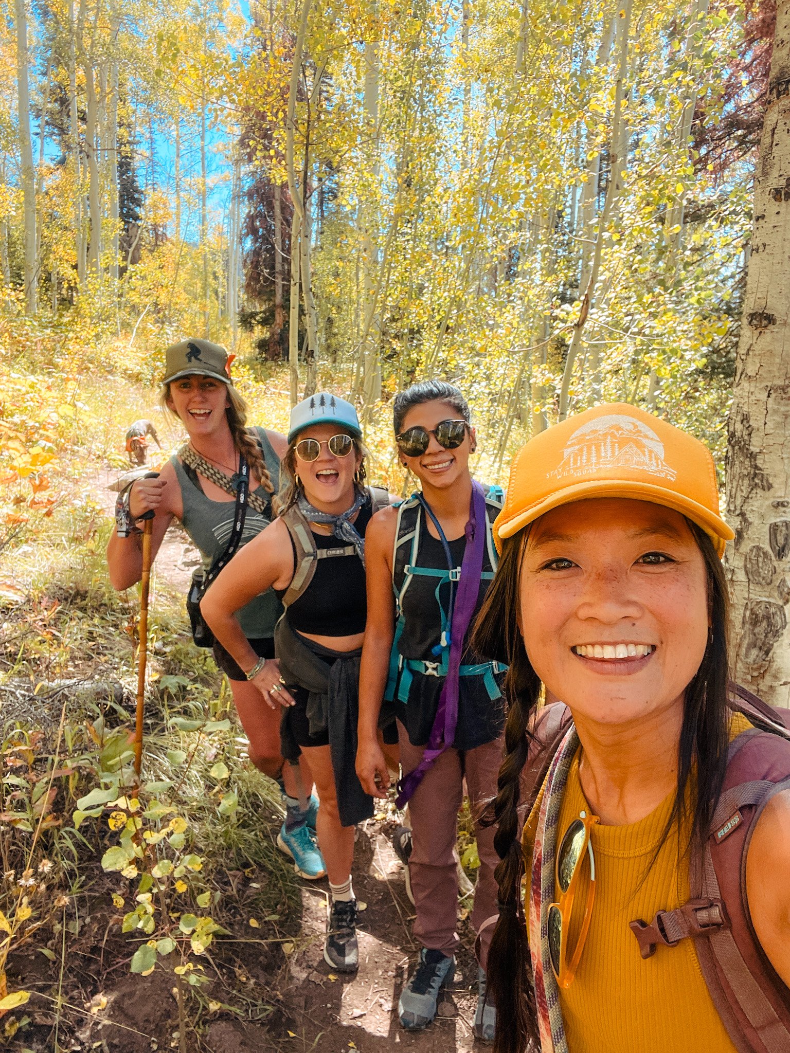 outdoorsy gals hike and camping trip