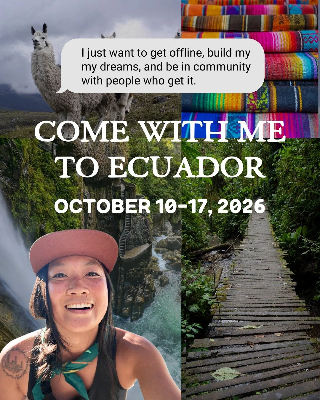 🗺I&rsquo;m so excited to host this creative retreat to Ecuador this October! 

Group travel completely changed my life and business I want to share that magic with you! I&rsquo;m stoked for this itinerary and it&rsquo;s build around creative and cul