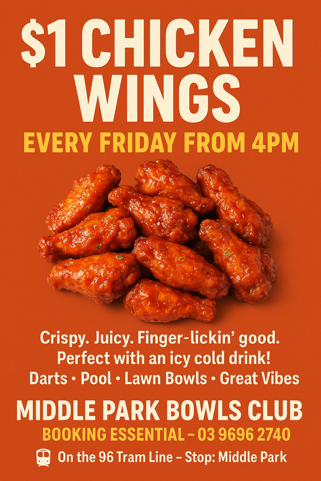 $1 Chicken Wings - EVERY Friday