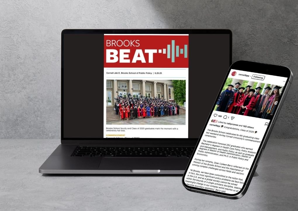 Cornell Brooks School Newsletter - Newsletter development, design, and accompanying social media features