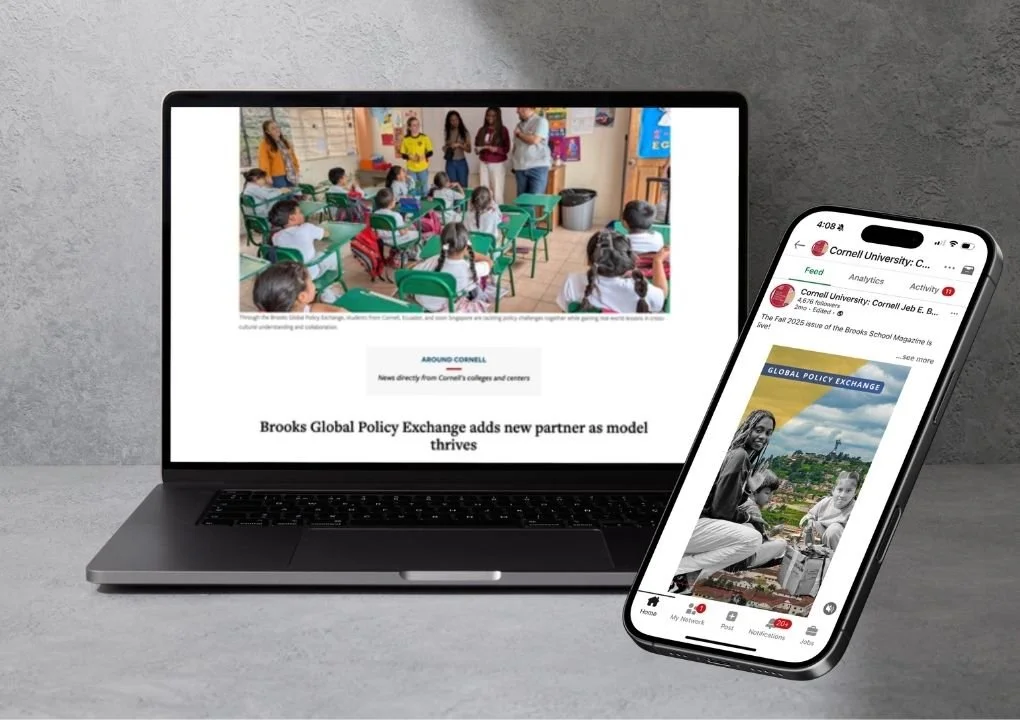 Public Engagement Storytelling - Cornell Chronicle article and social media animation 