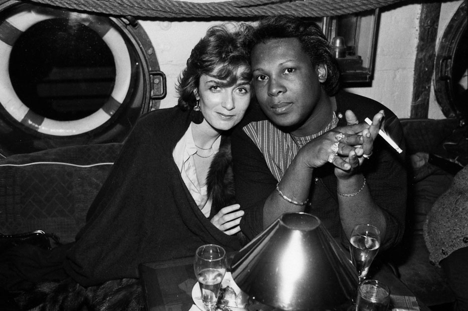 1982, with Sylvester at a San Francisco party following “Jazz at the Opera House,” a fund-raiser for the writer Conrad Silvert.  (Photo: Bruce Talamon)  