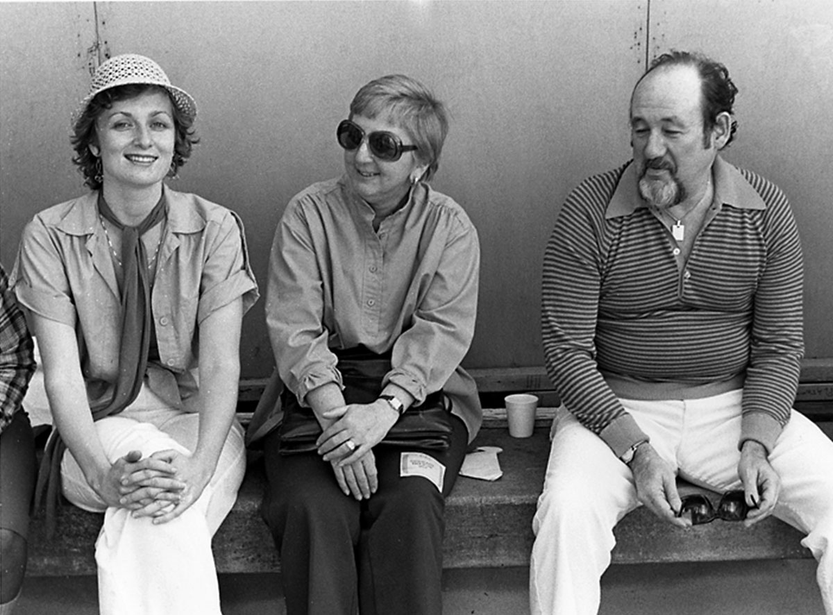  1979, backstage at the Greek Theatre, Berkeley, with Orrin and Lucy Keepnews, my dear friends and guides to the jazz life.  (Photo: Phil Bray)  