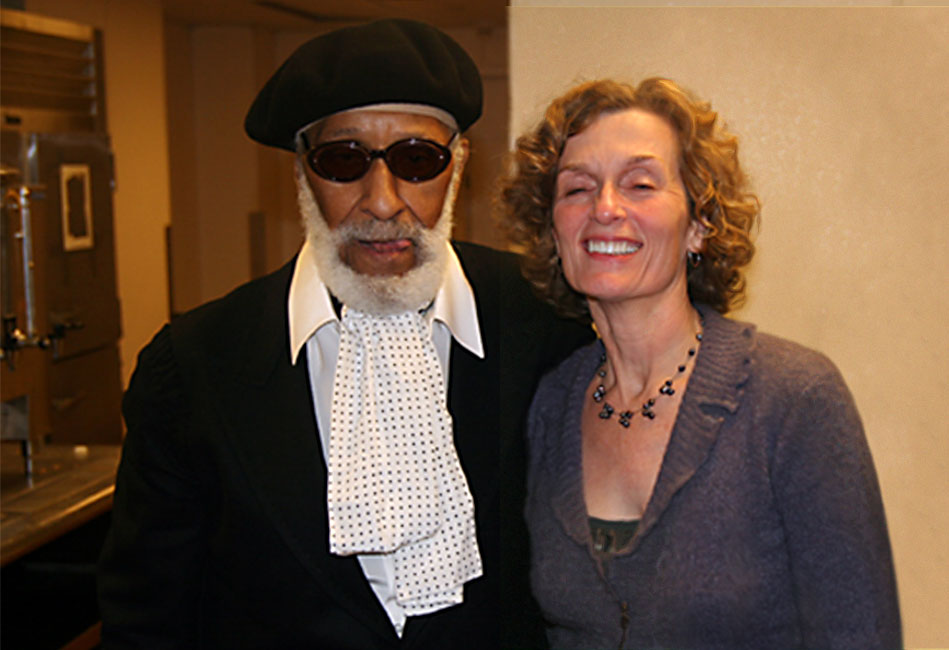  2006, at IAJE, New York, with Sonny Rollins—a great artist, a generous friend, a pleasure to work with and to know.  (Photo: Clifton Anderson)  