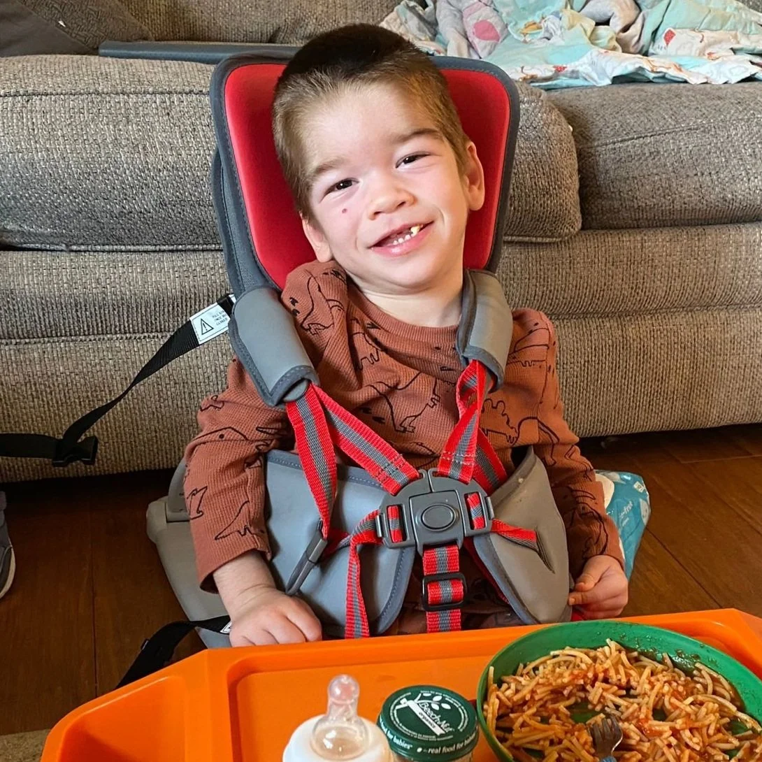 Baron is All Smiles at Mealtime and Beyond