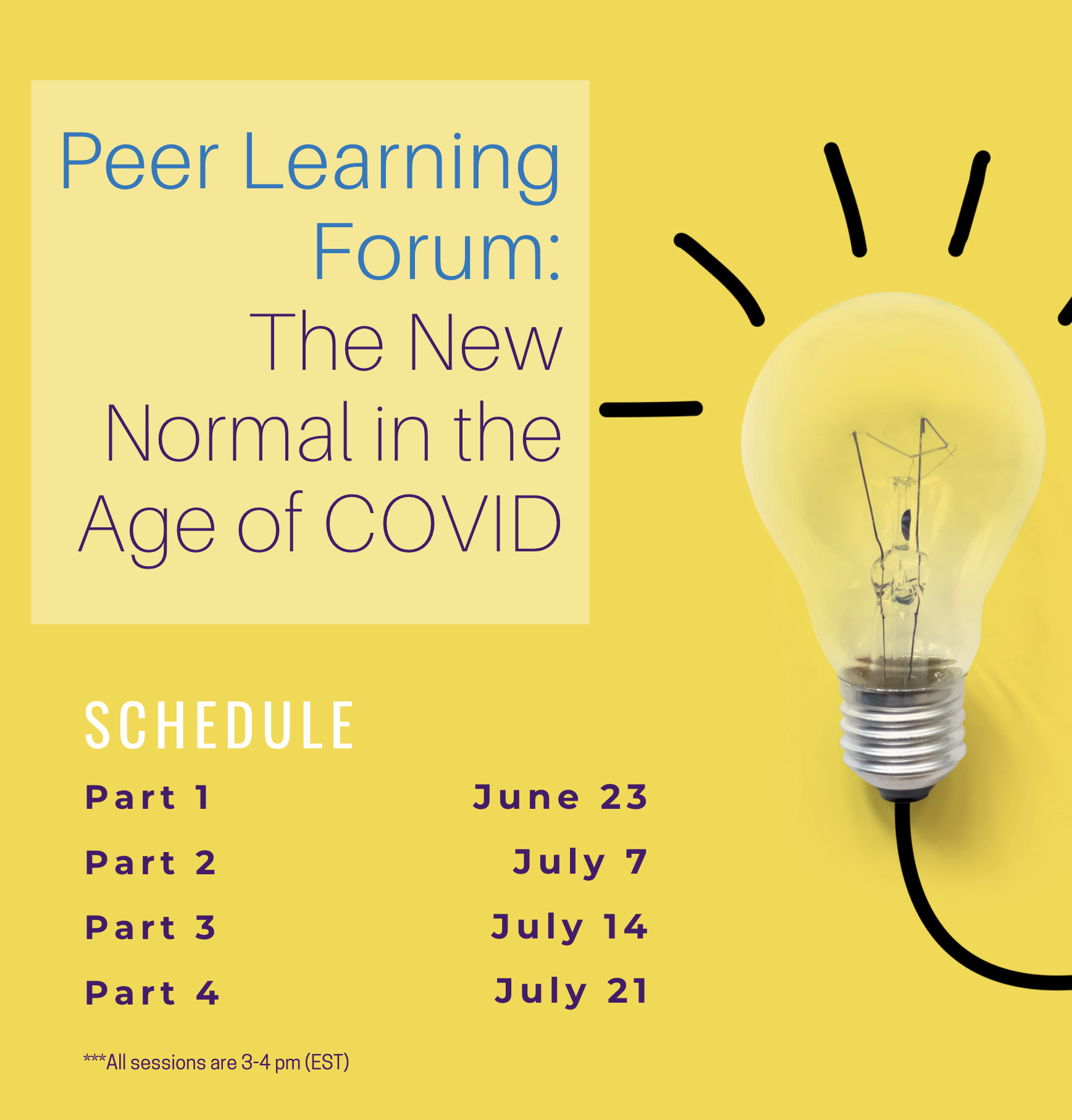 PCA EMAC Peer Learning Forum: The New Normal in the Age of COVID