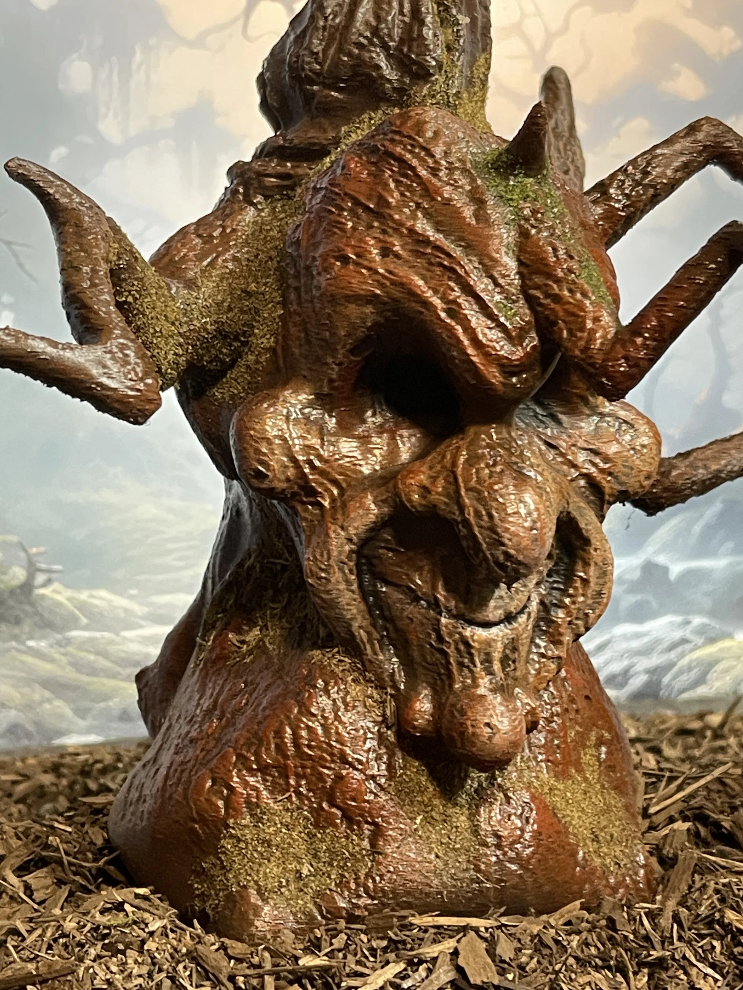 Stylized diorama trees 1:12 Goblin face enchanted forest tree