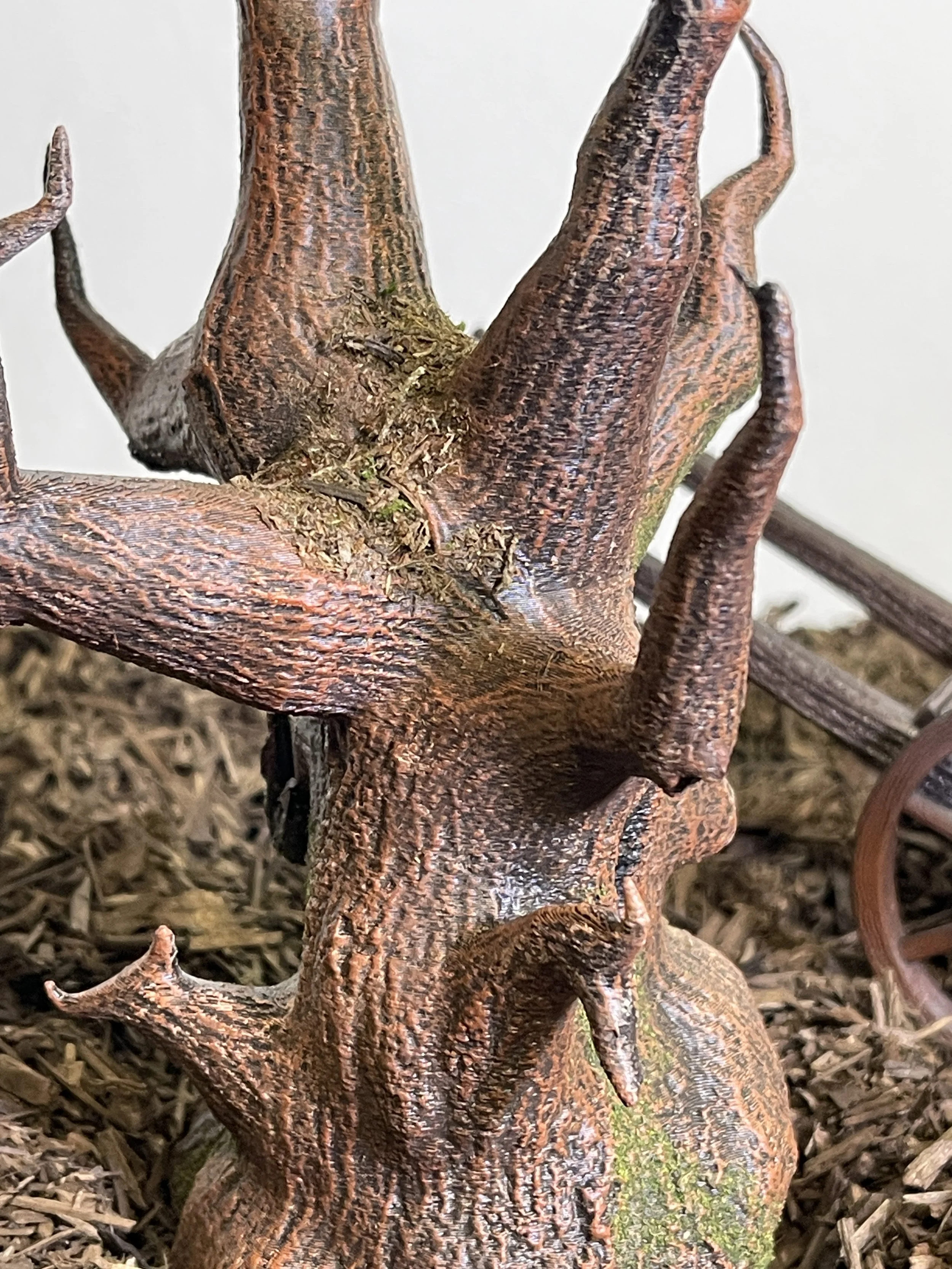 Stylized diorama trees 1:12 scale trees detailed crooked tree