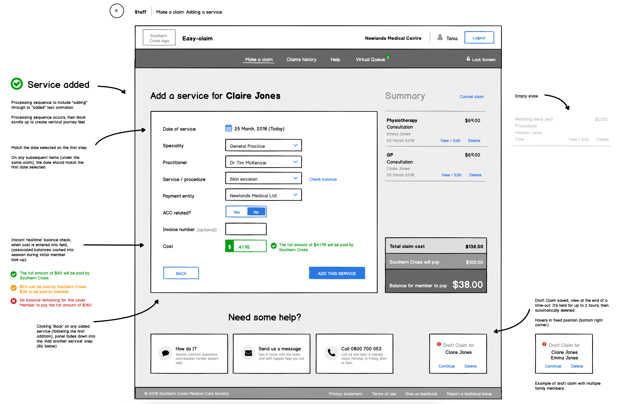 After gathering insights and feedback from providers, I defined several goals which would form the foundation of the new re-imagined UX; • Reducing ‘time-to serve’ from 2 minutes down to 30 seconds. • Simplifying and reducing the number of steps.