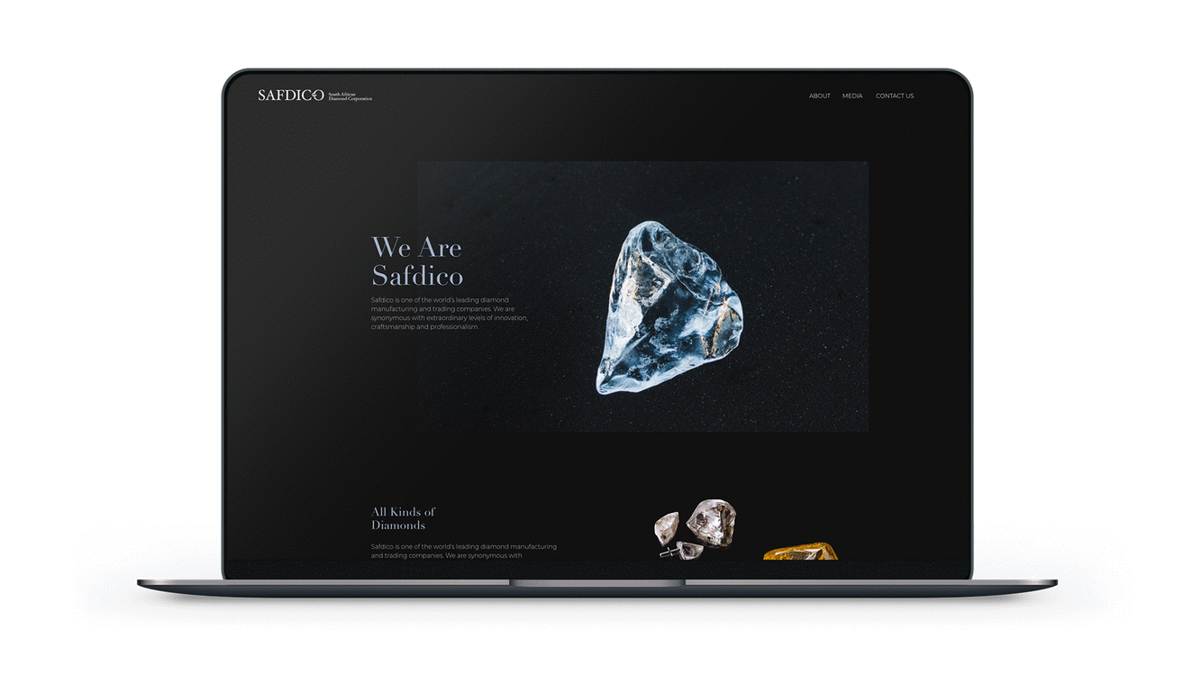  Web Design for Diamonds Company. Done at  Bee Creations  