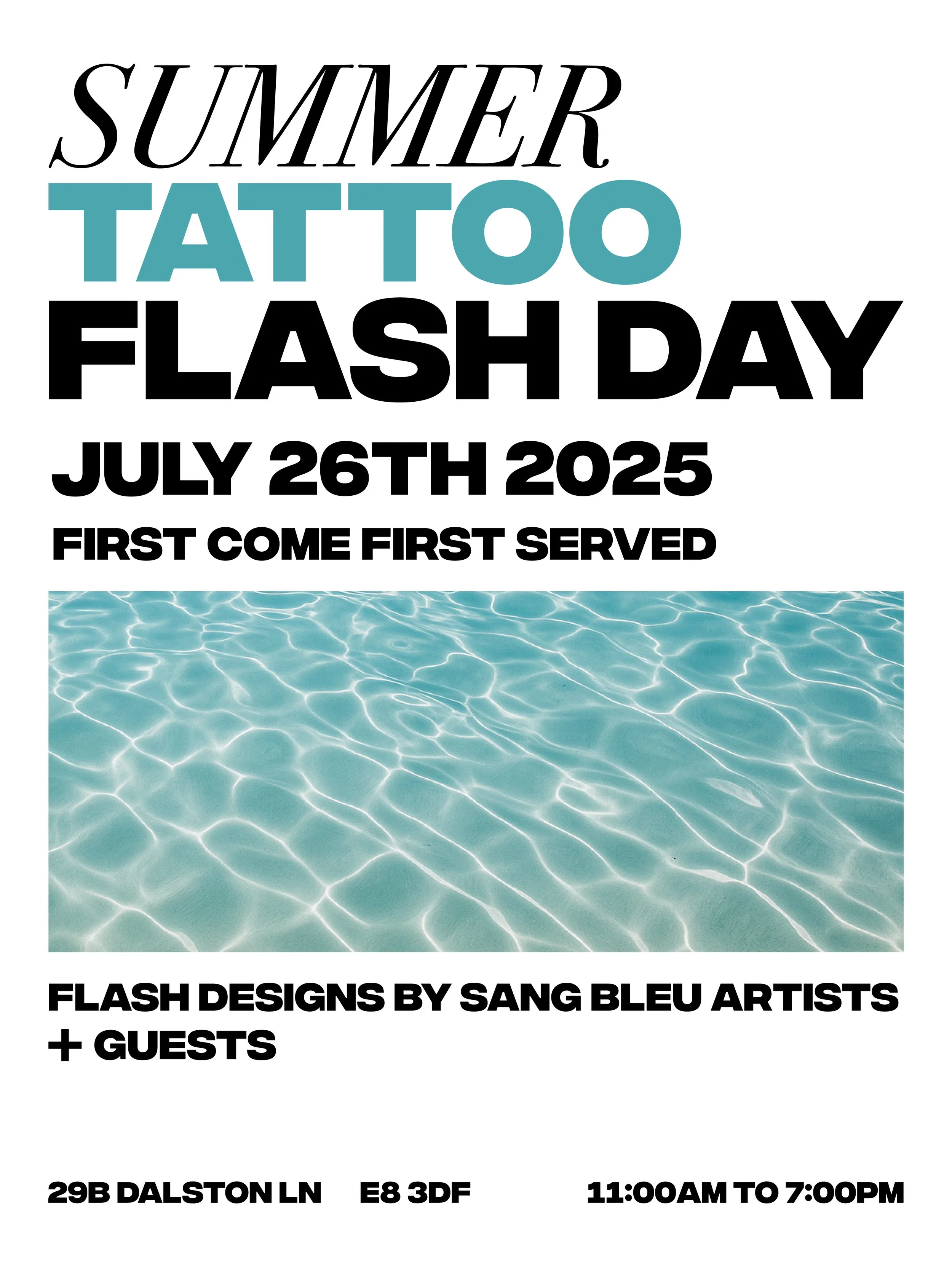 FLASH DAY SUMMER SALE SATURDAY 26TH JULY 2025