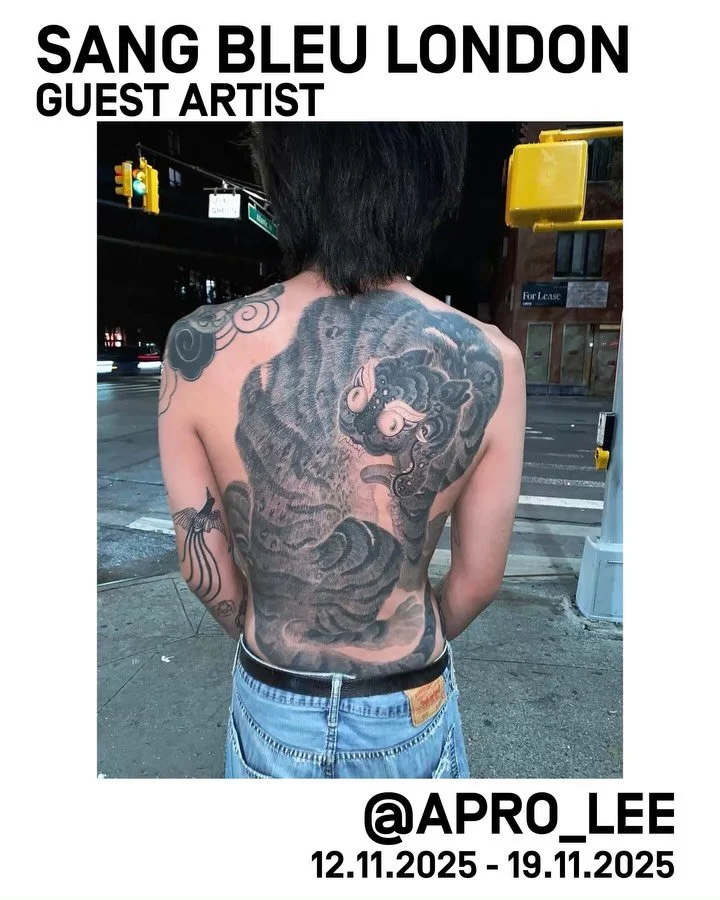 Honored to host a true pioneer of Korean tattoo culture, the awesome and wholesome @apro_lee. The legend and dear friend joins us this week as part of his 2025 tour. 

Don&rsquo;t miss your chance to add an iconic piece to your collection. Limited ap