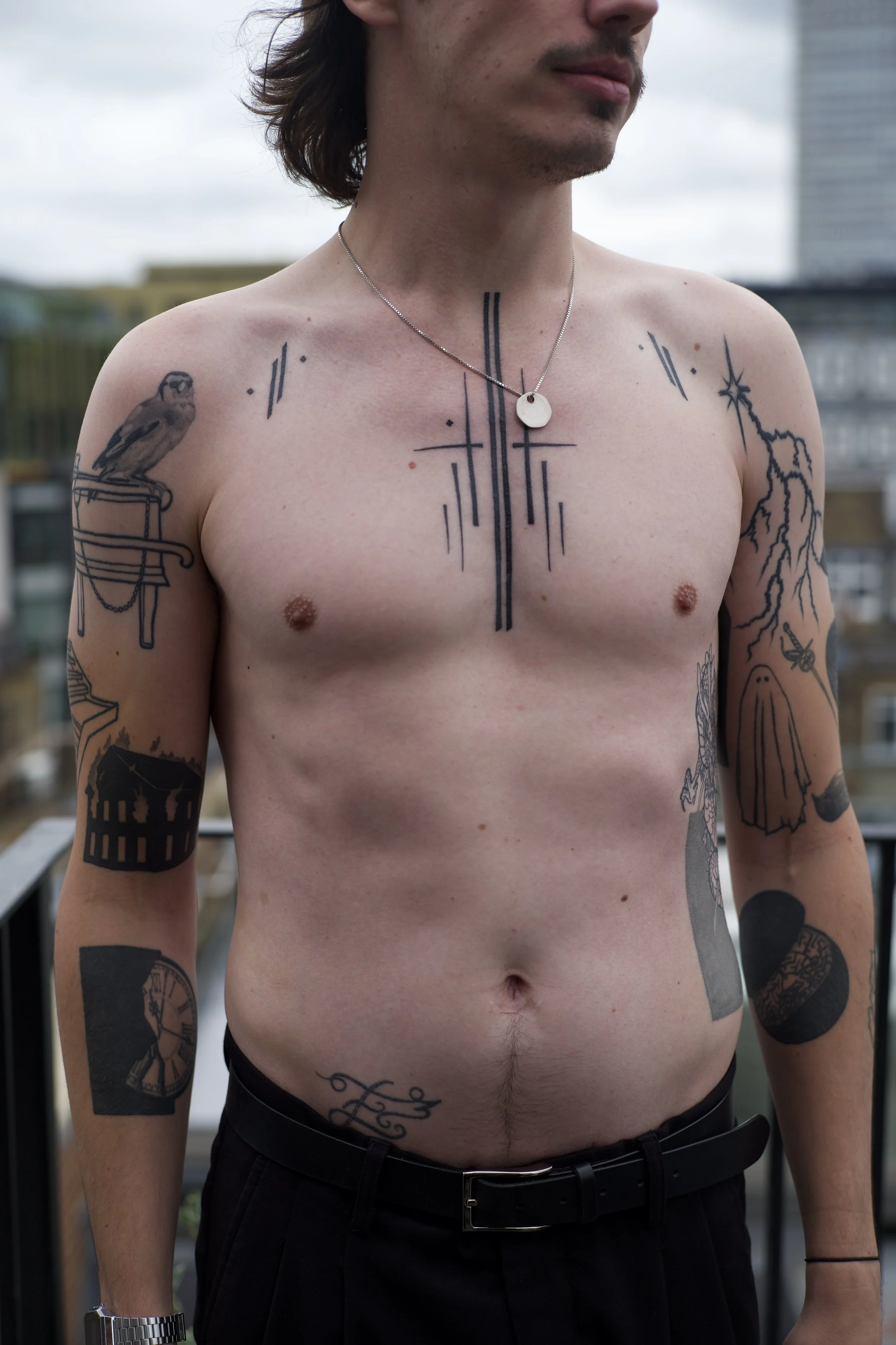 Sang bleu tattoo @vencis__ freehand ornamental geometric symmetry london studio straight chest.jpg
