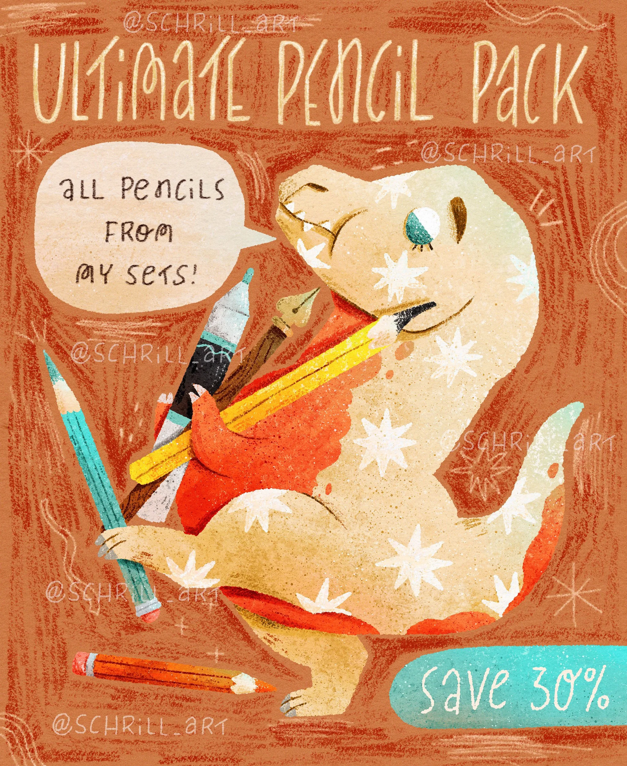 The ultimate pencil pack for Procreate - all pencils from my sets!