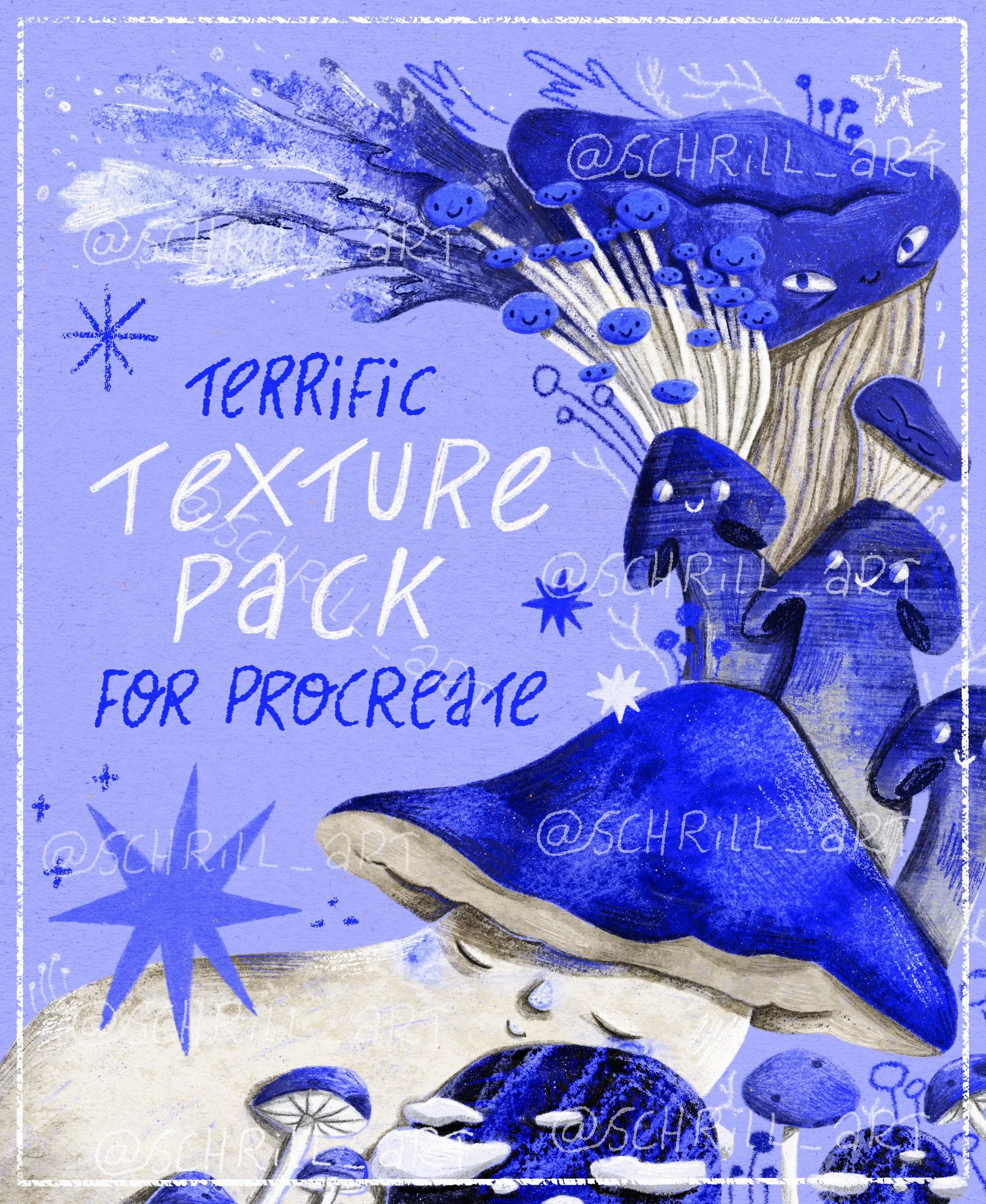 Terrific texture pack - texture resources & brush shapes for Procreate