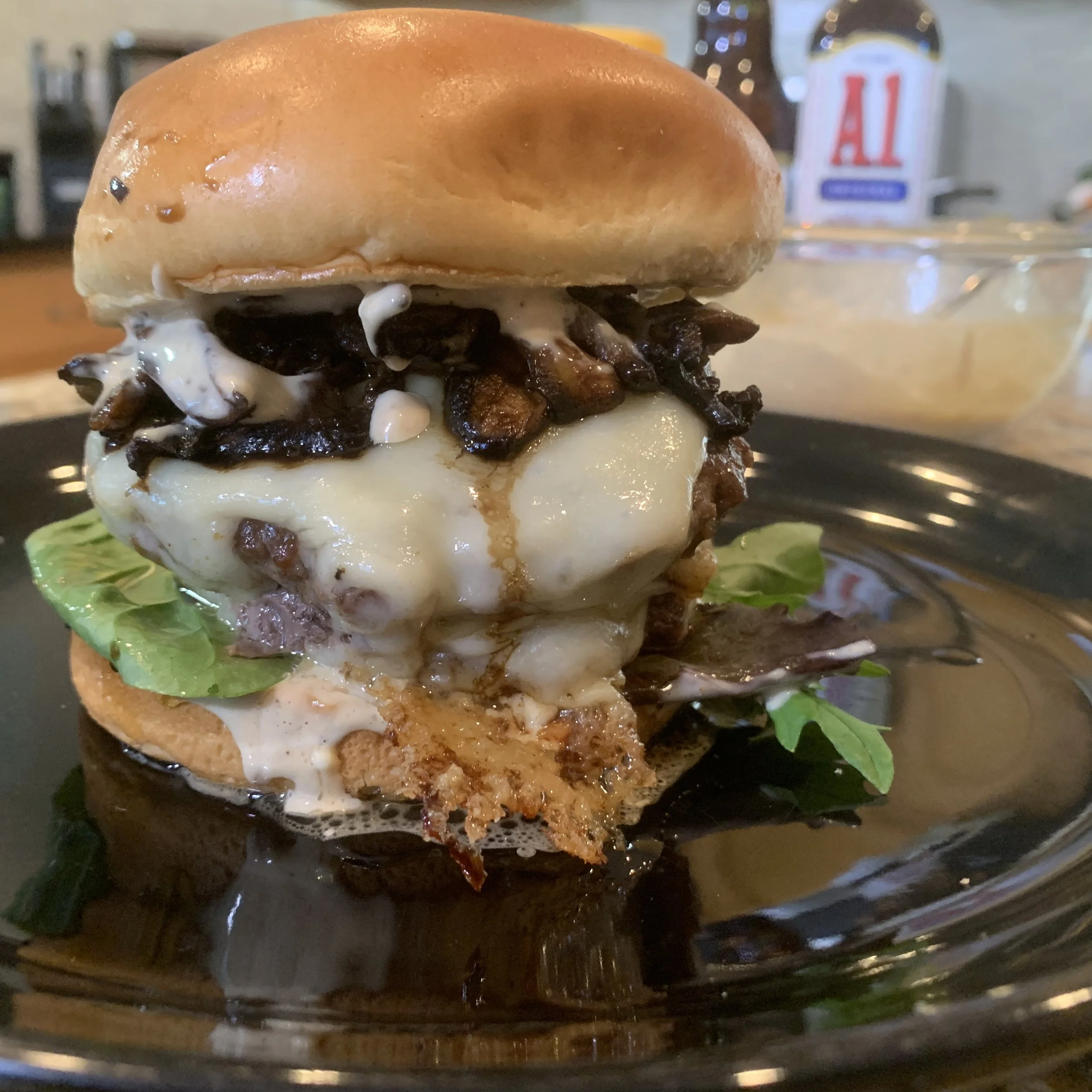The Ultimate Steakhouse Mushroom &amp; Swiss Burger