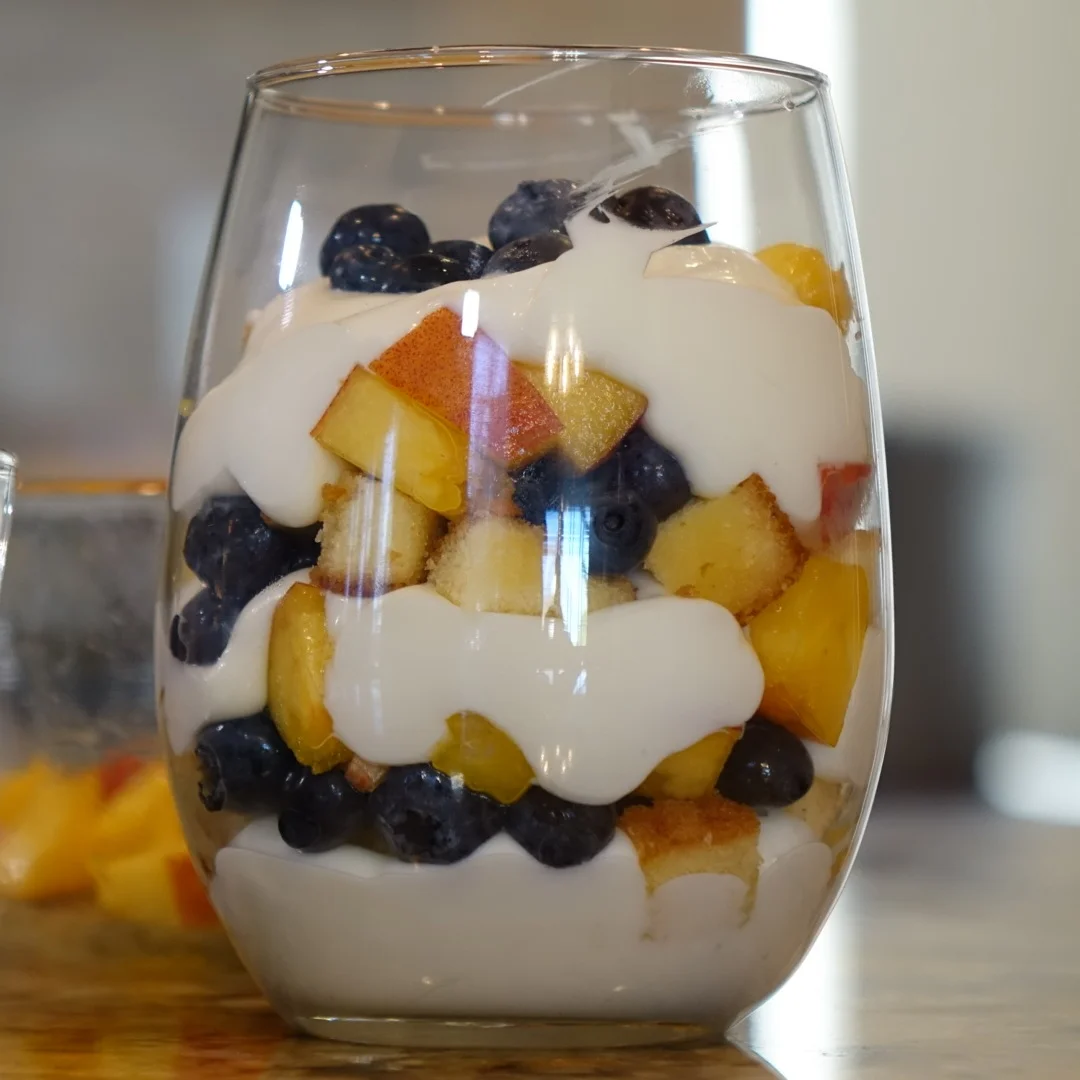Blueberry Peach Trifle