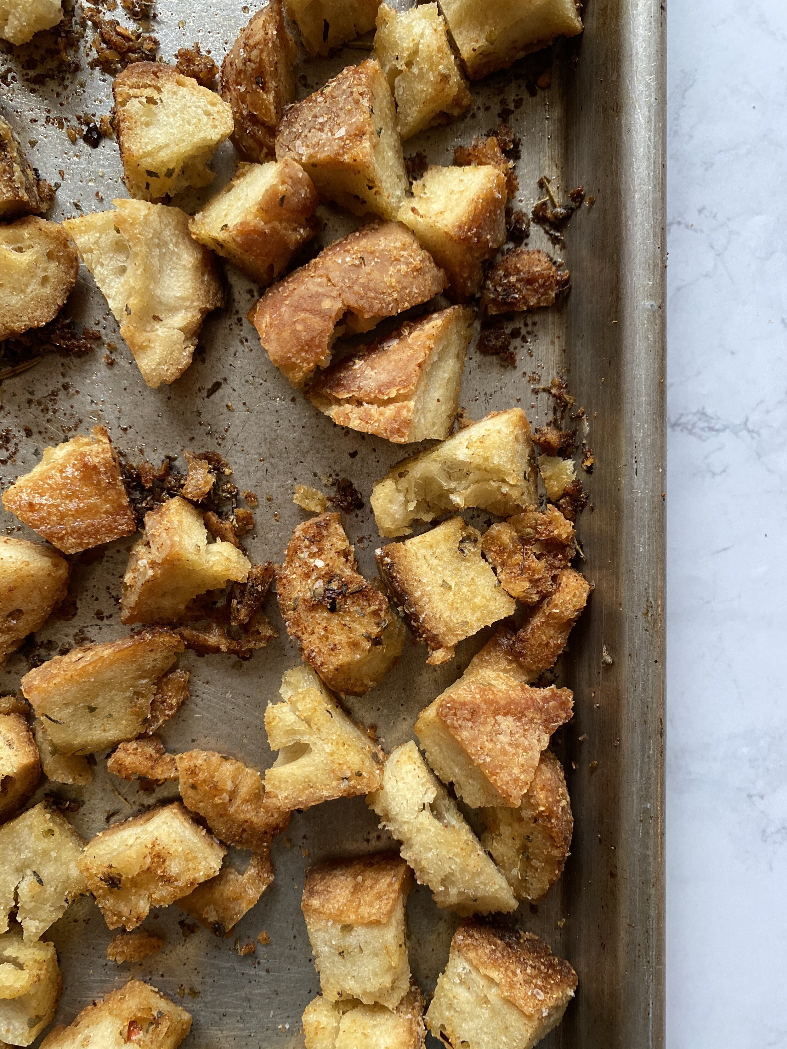 Homemade Sourdough Croutons