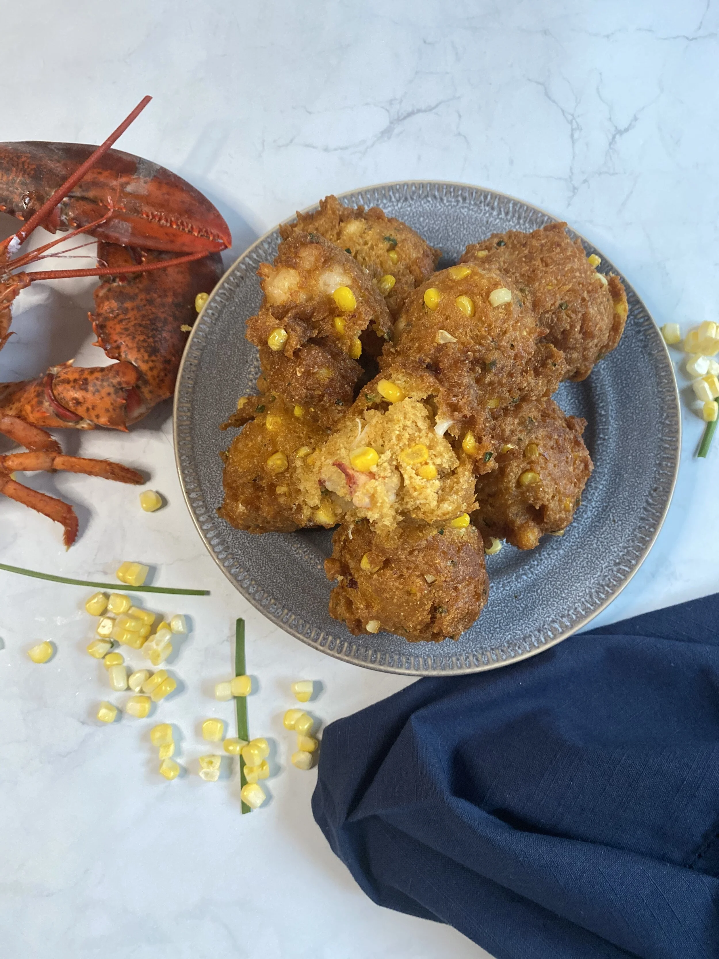 Lobster &amp; Corn Fritters
