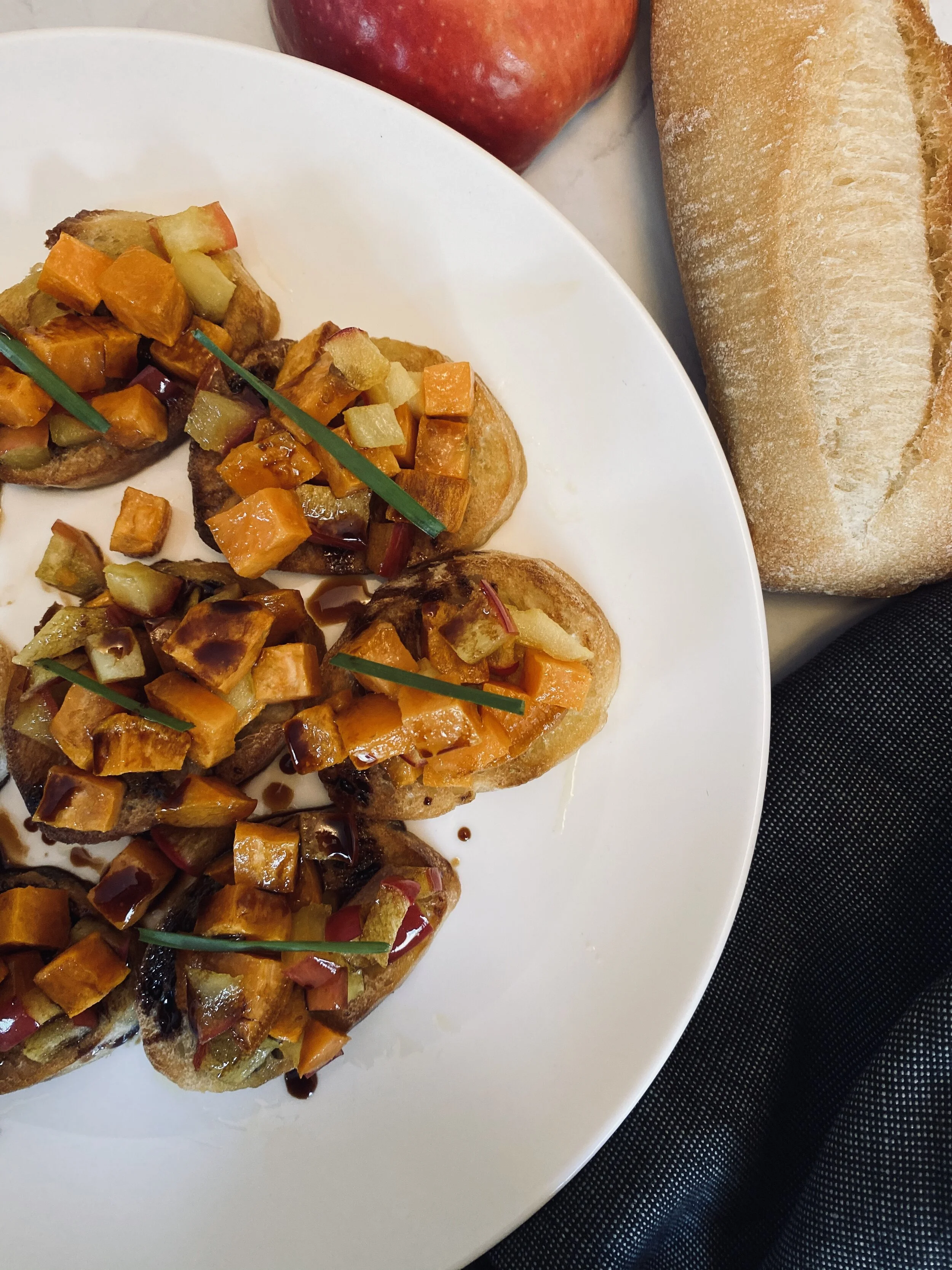 Apple Bacon Sweet Potato Crosti