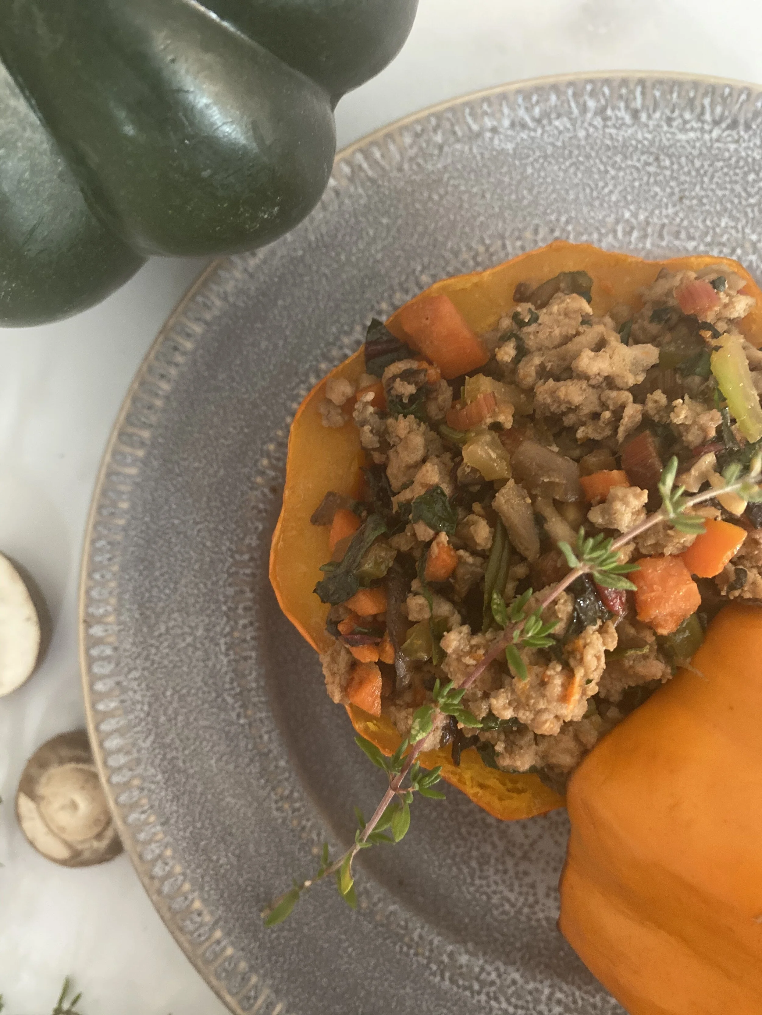 Turkey Stuffed Acorn Squash