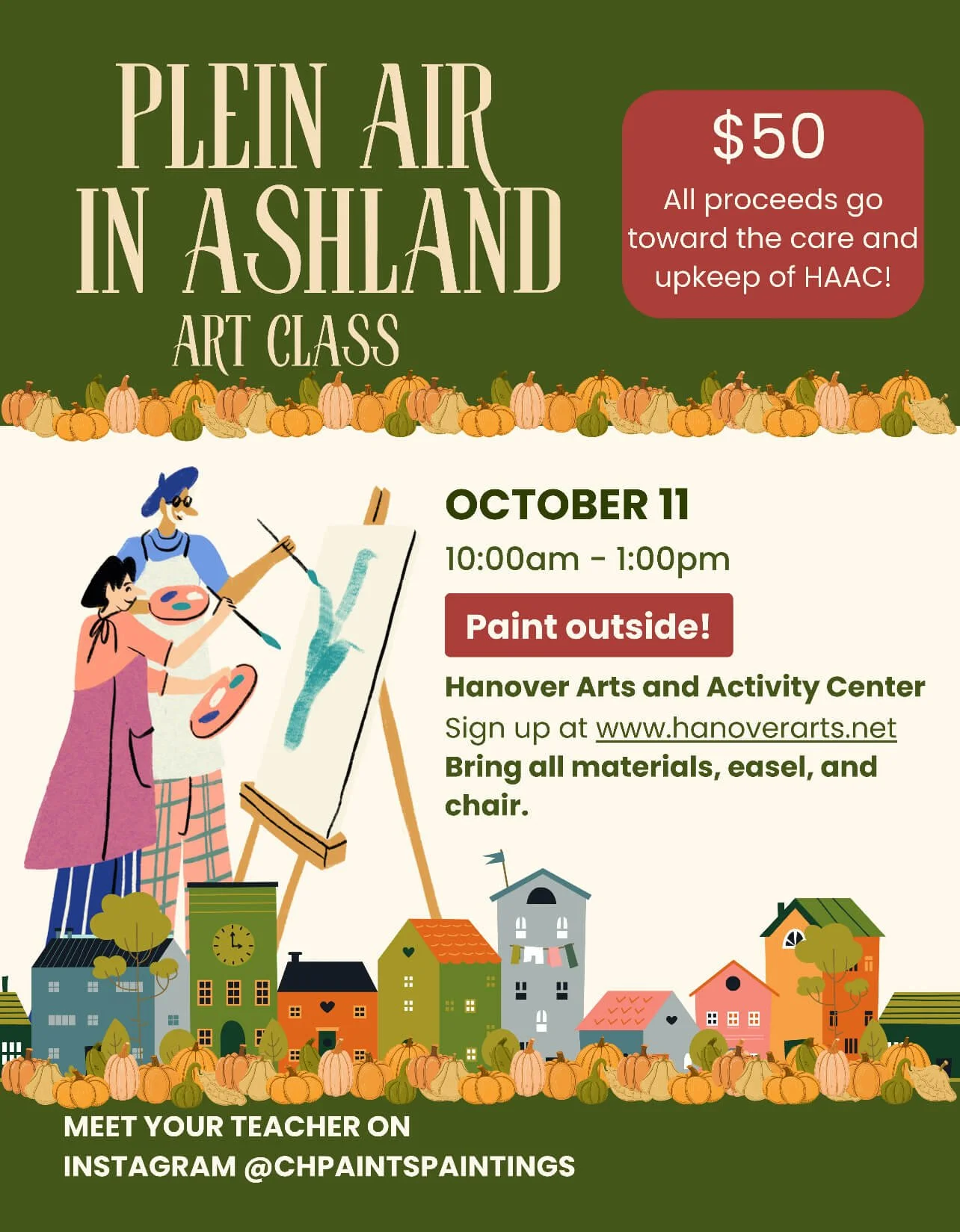 Plein Air in Ashland Art Class