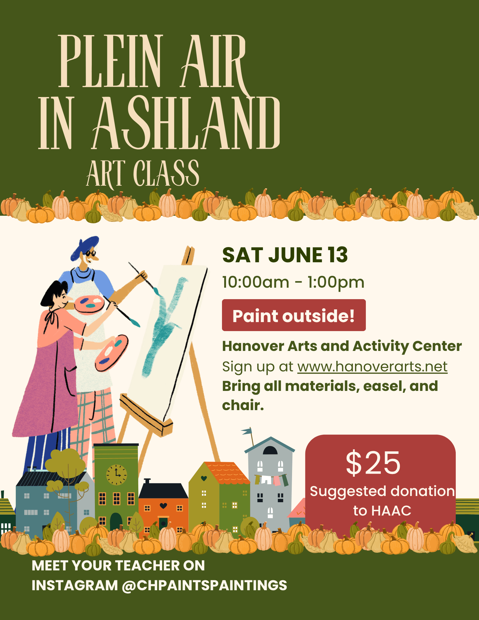 Plein Air in Ashland Art Class