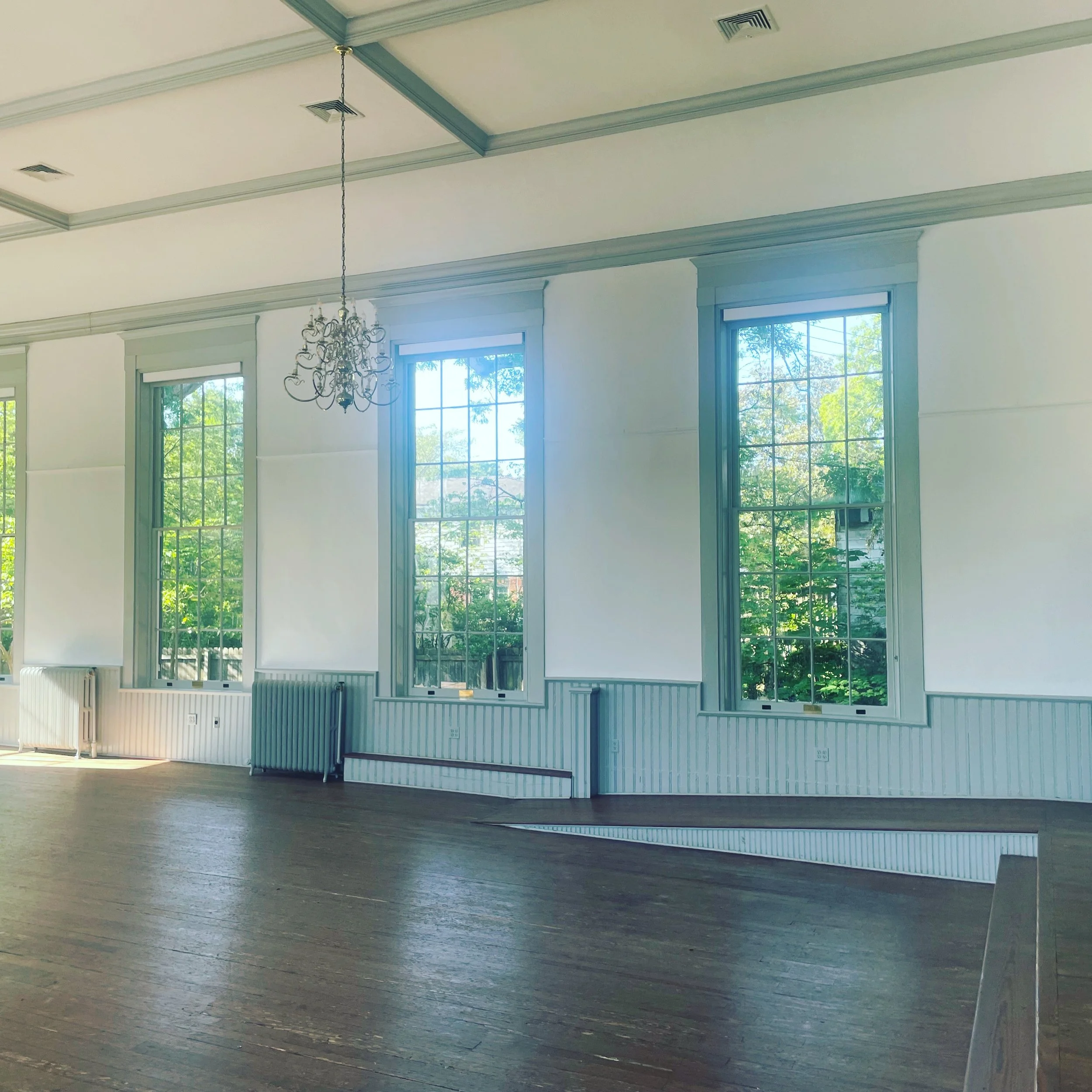For today's Thankful Thursday, we are honoring two ladies who transformed the ballroom walls and our stairwell! @s.b.painting (Susan Steel and Jessica Bell) painted the Ballroom walls, radiators, and windows. We love it and so does everyone that has 