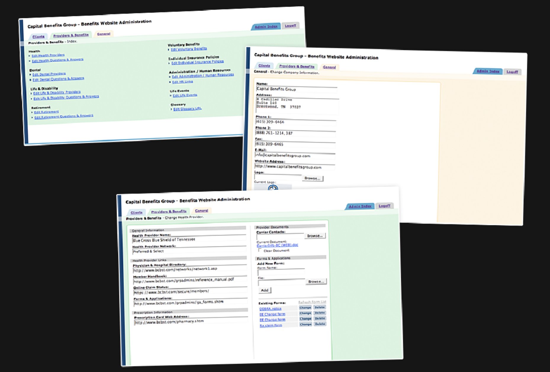 A few more various management system screenshots