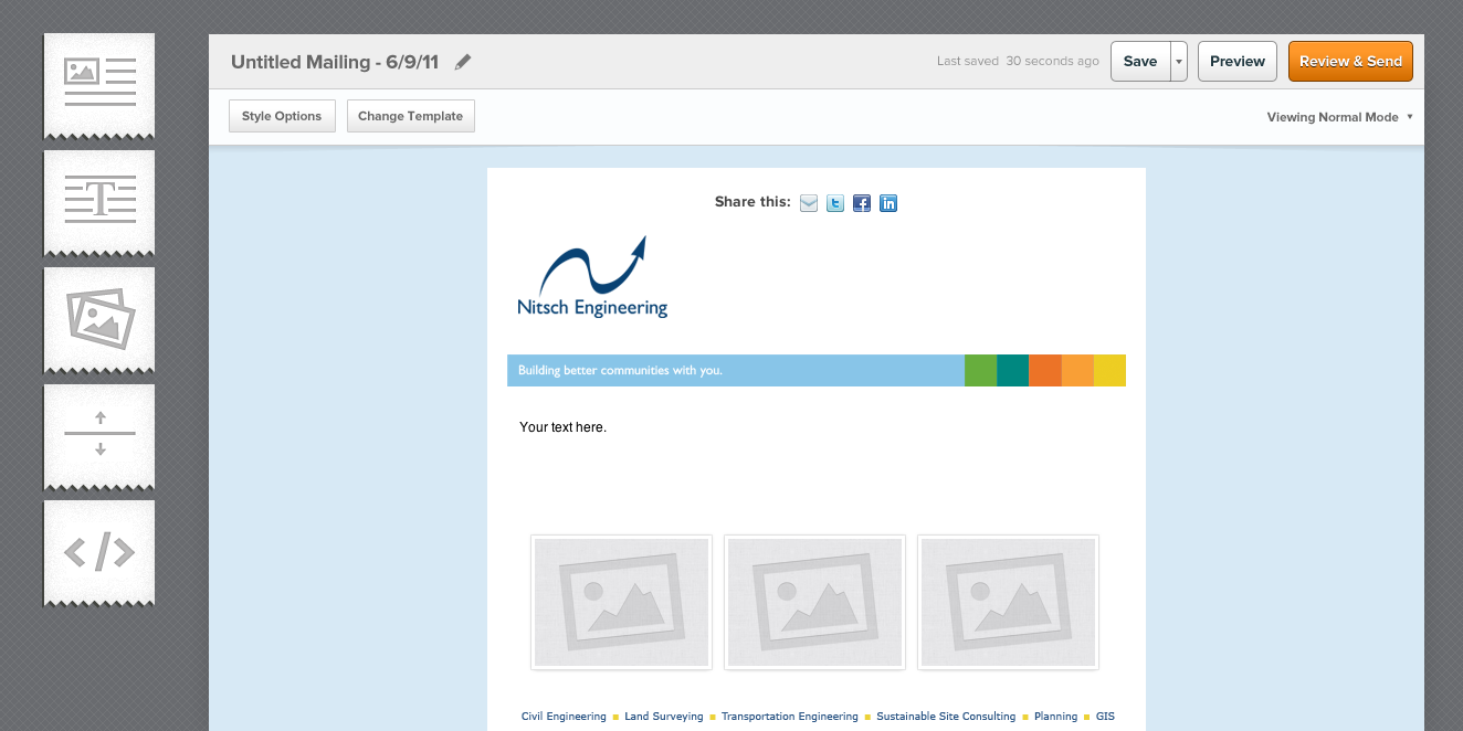 Final design of Emma Email Editor