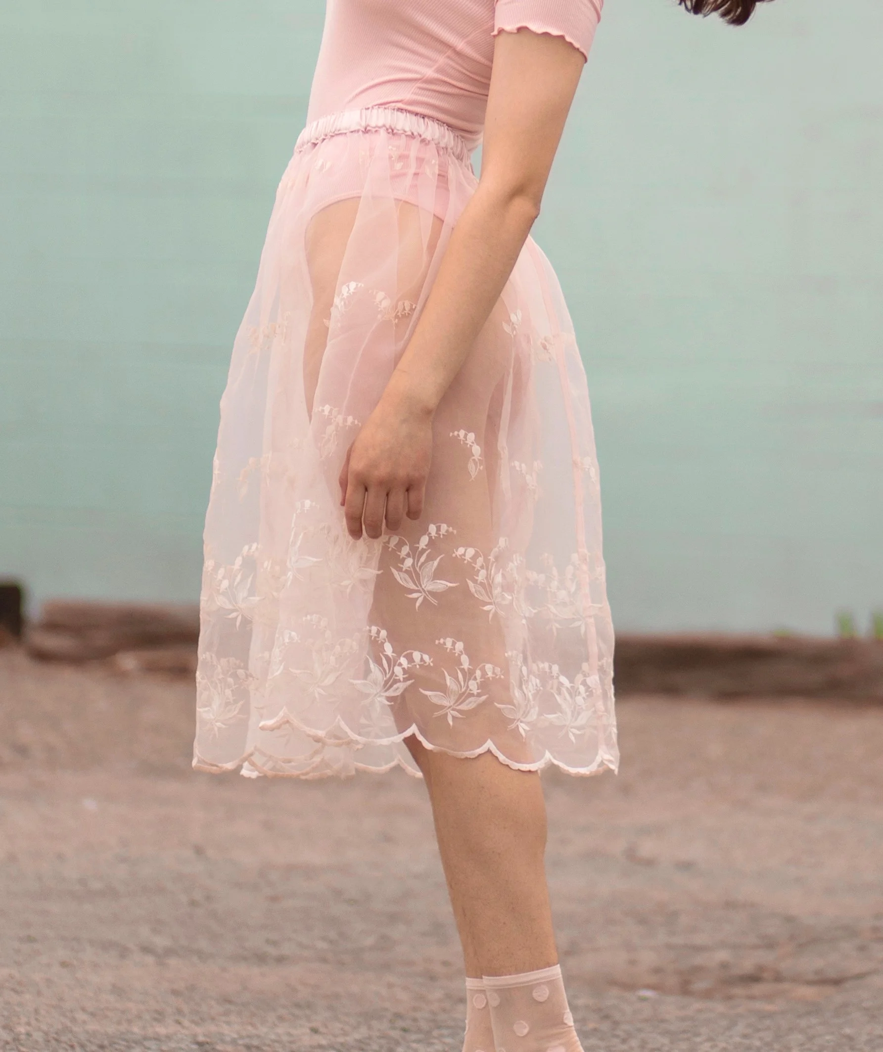 sheer midi skirt (small-medium)