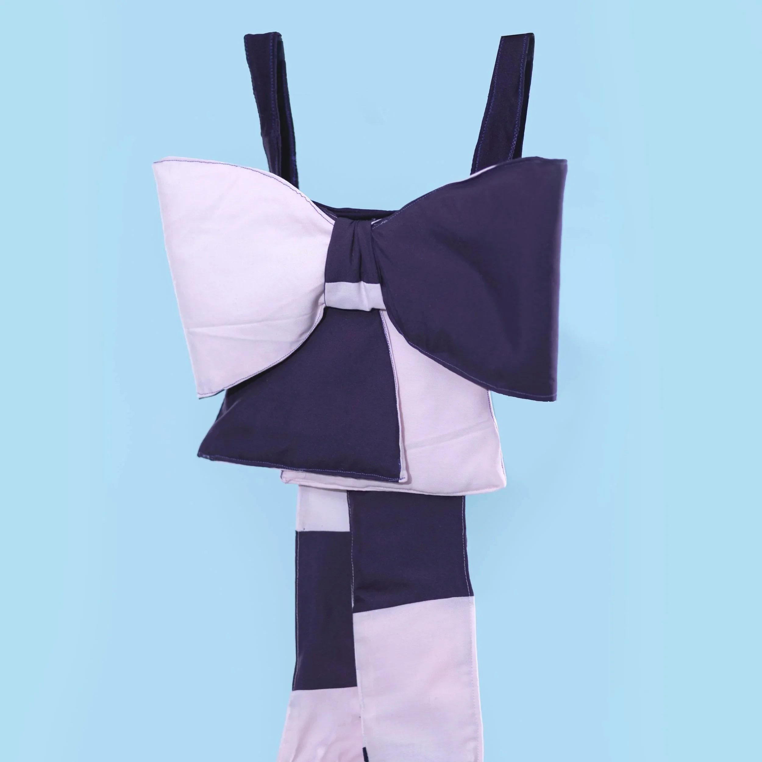 Big Bow Top - Deep Purple and pink - Extra Small