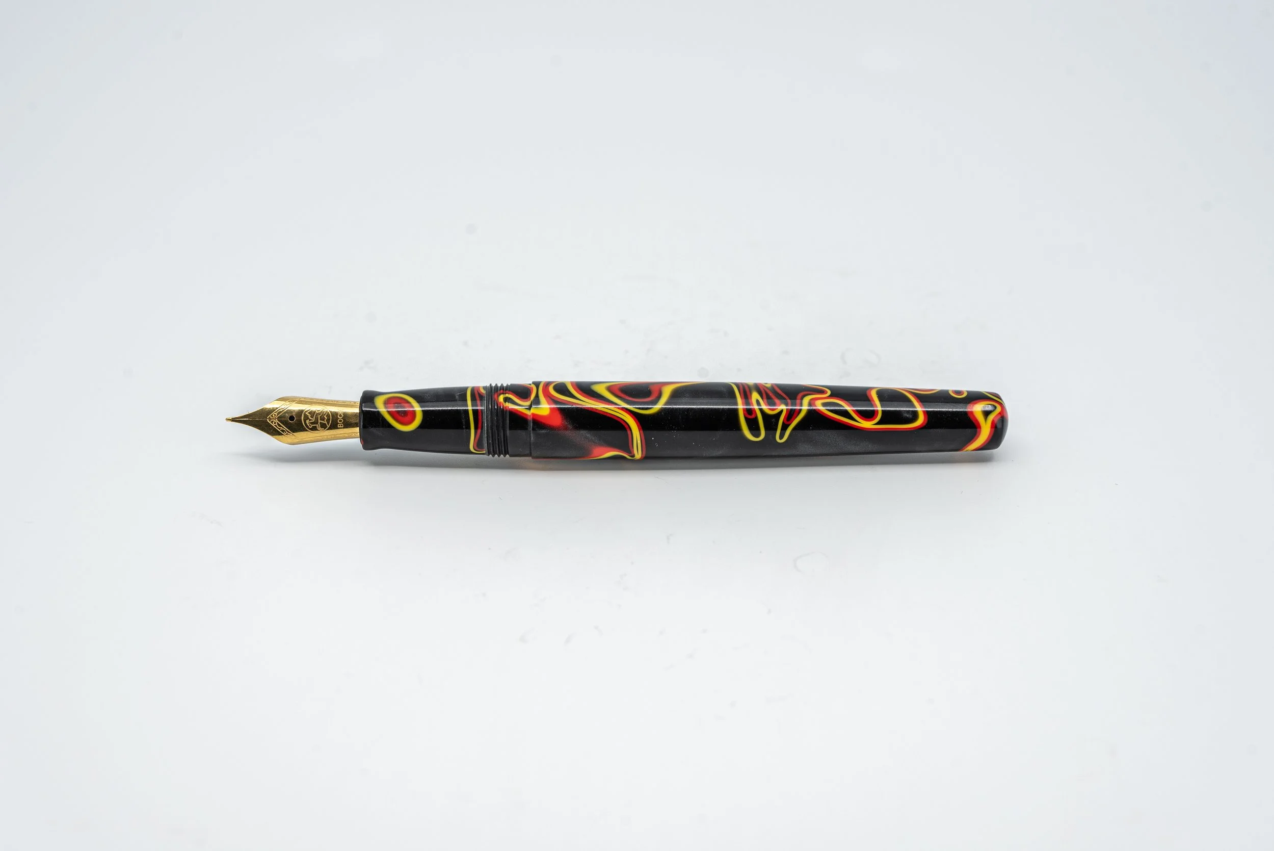 Clyde pen company Omni slim Firecracker fountain pen 1.jpg