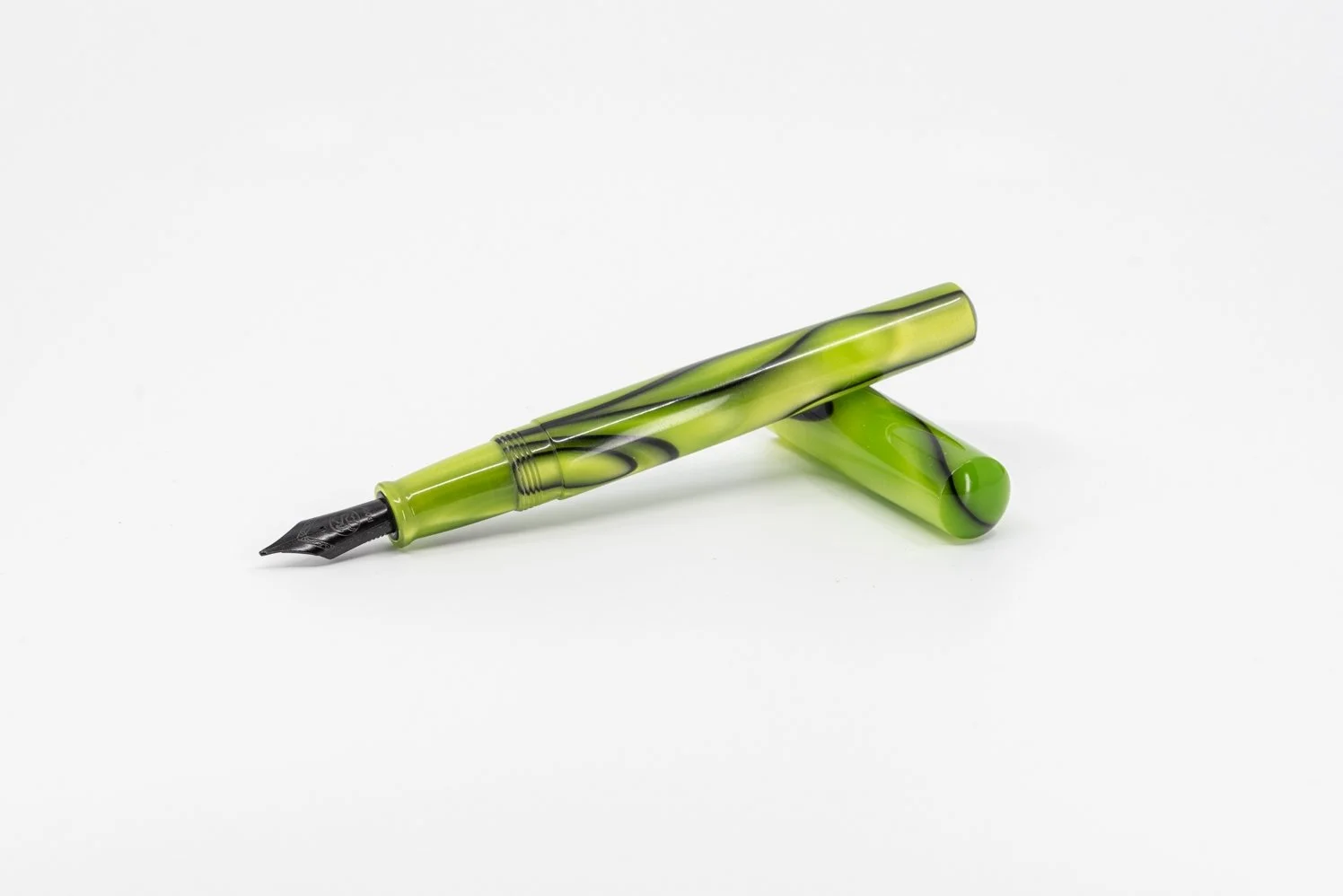 Clyde pen company Omni toxic green fountain pen  .jpg