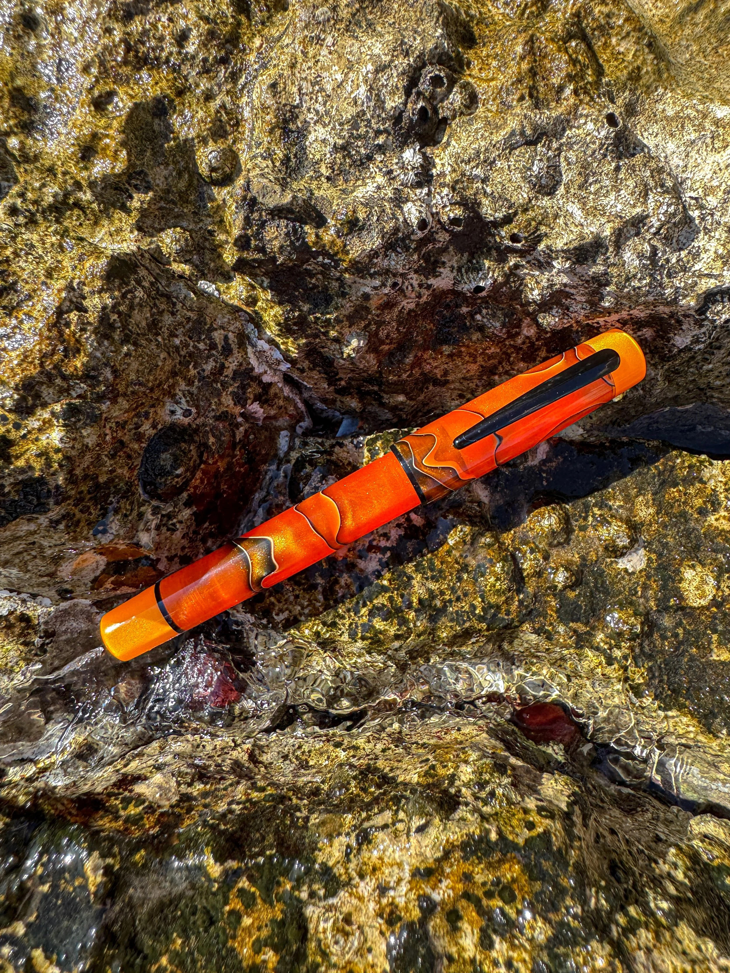 Clyde pen company Omni clipped fountain pen Indian summer 1.jpg