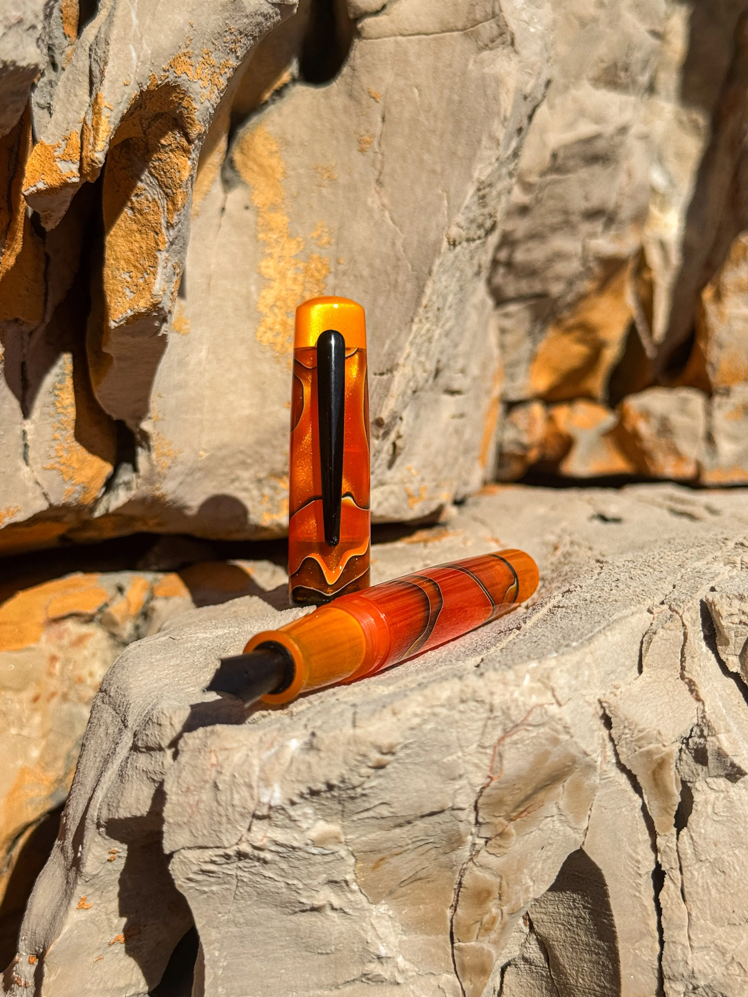 Clyde pen company Omni clipped fountain pen Indian summer 5.jpg