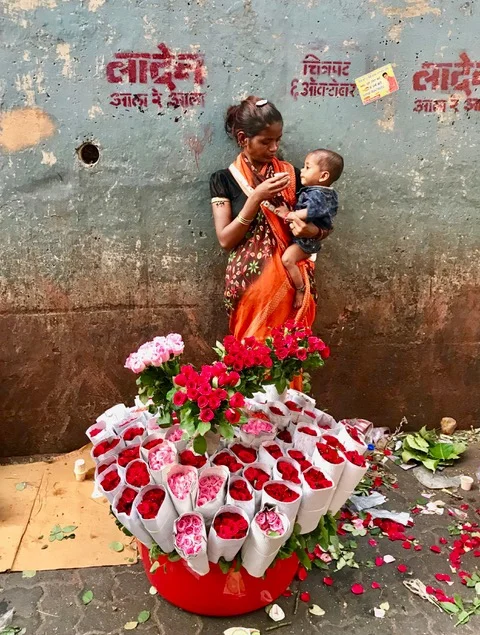 Indian Flower Seller