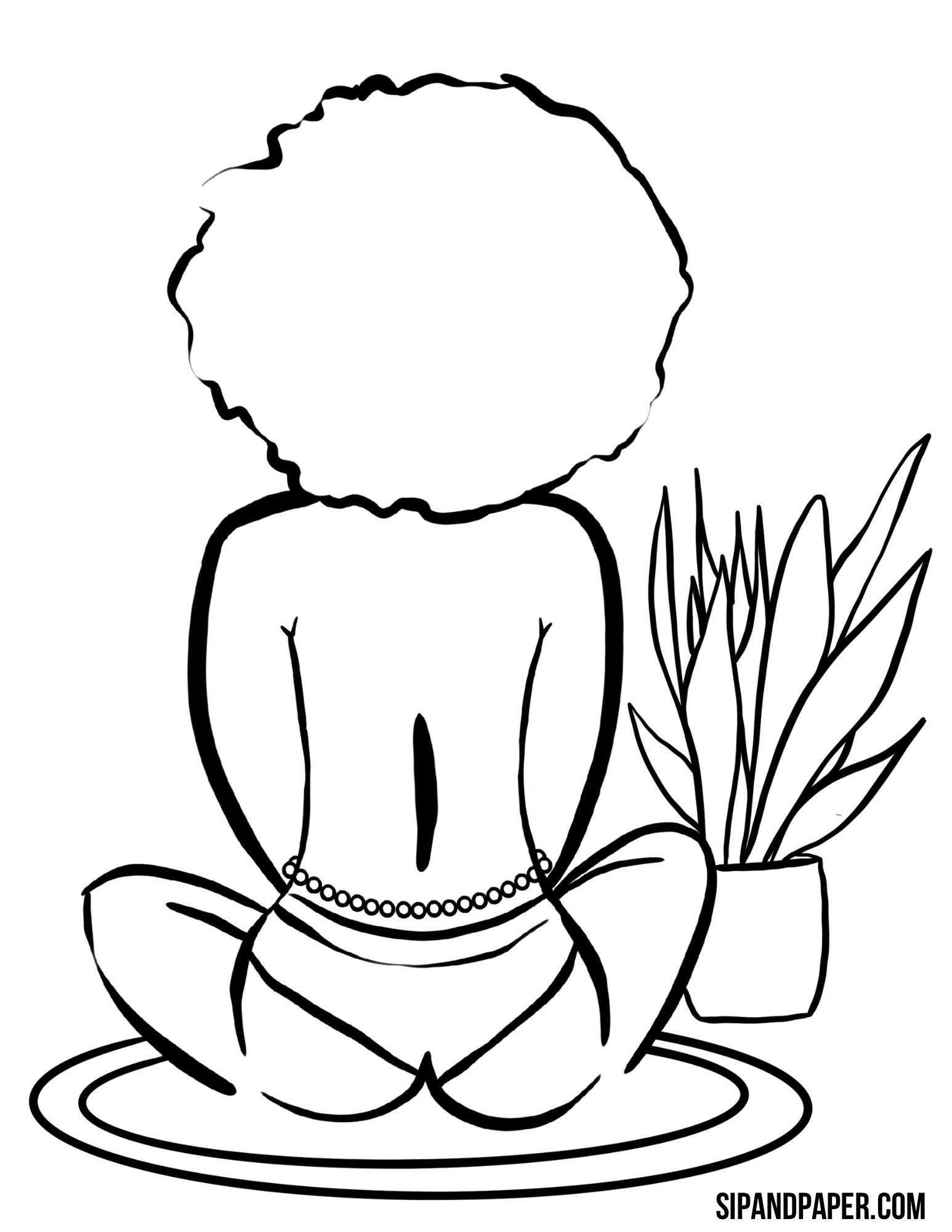 Self Care Coloring Page