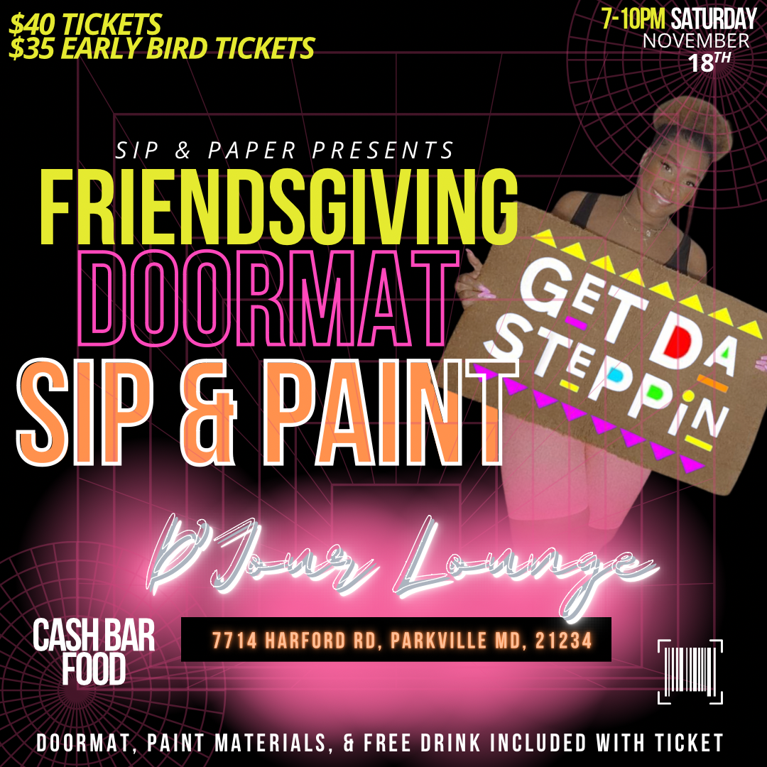Door Mat Sip & Paint Friendsgiving