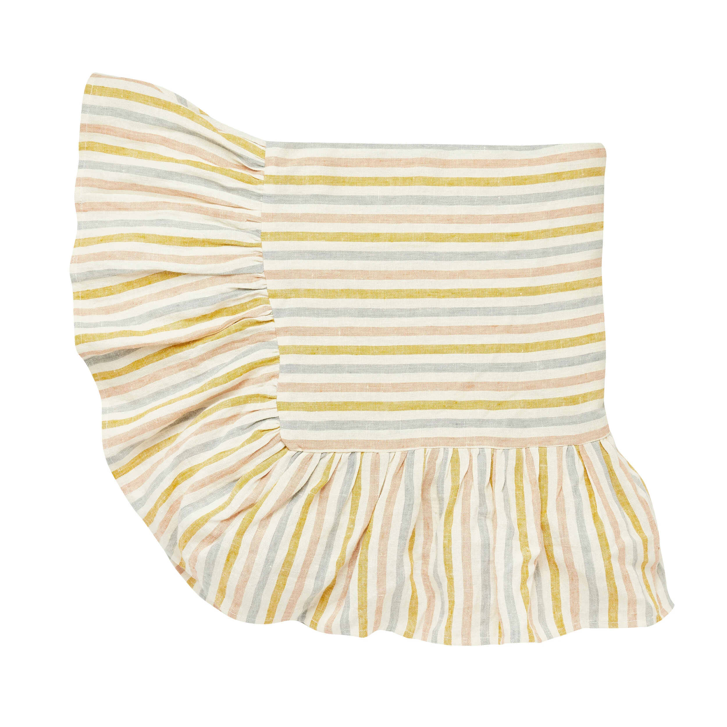 Summer stripe frill tablecloth, rectangle