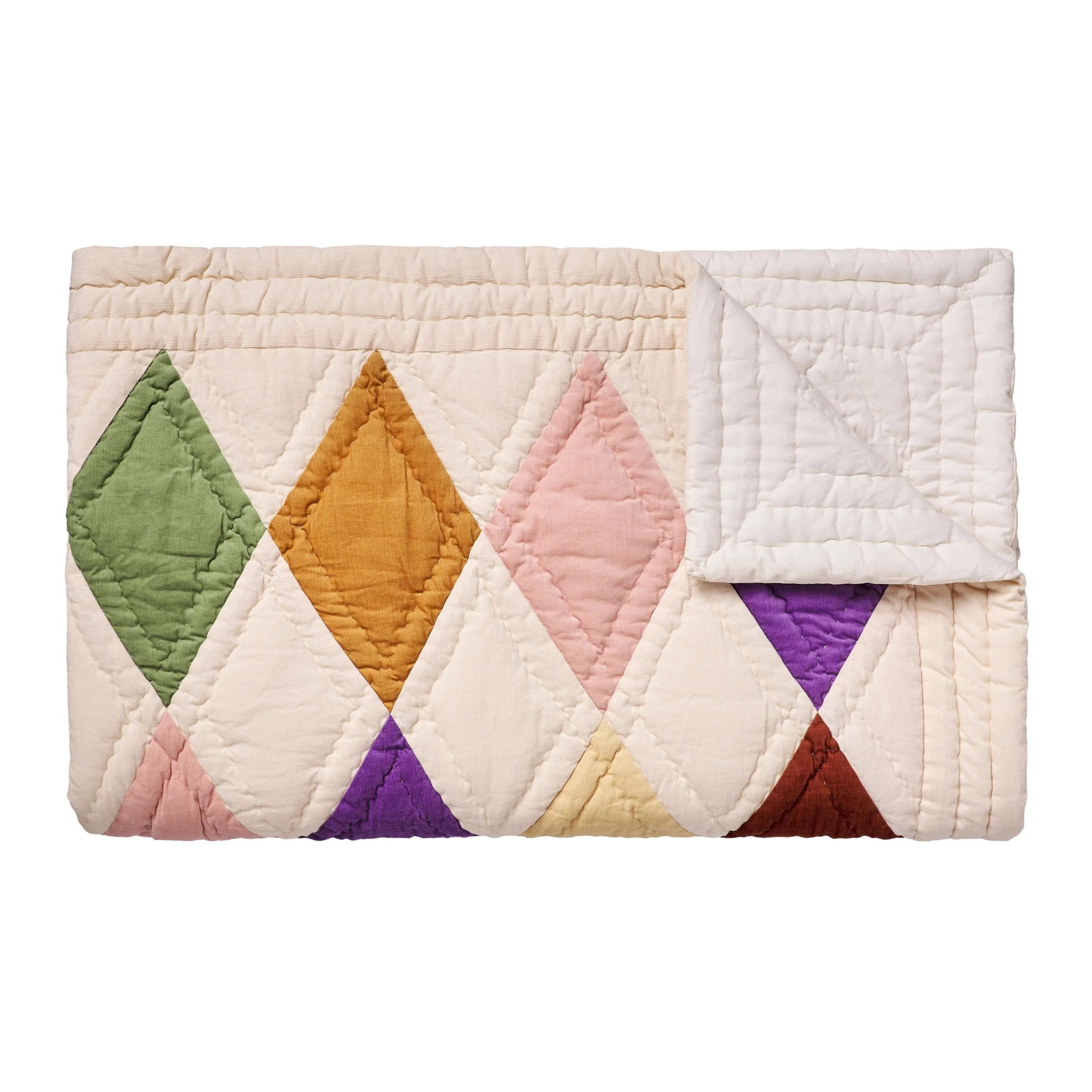 Harlequin corduroy patchwork quilt