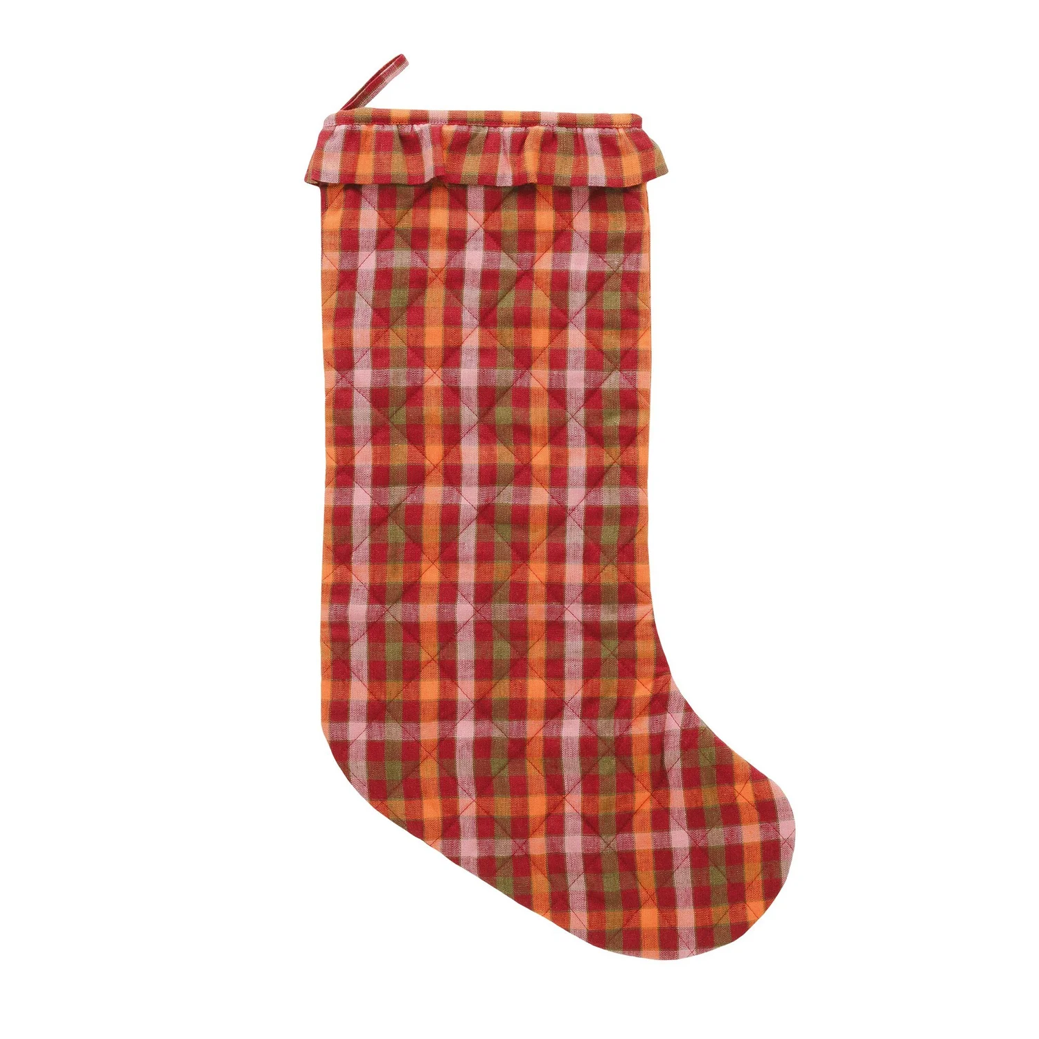 Luumu check Christmas stocking — Projektityyny
