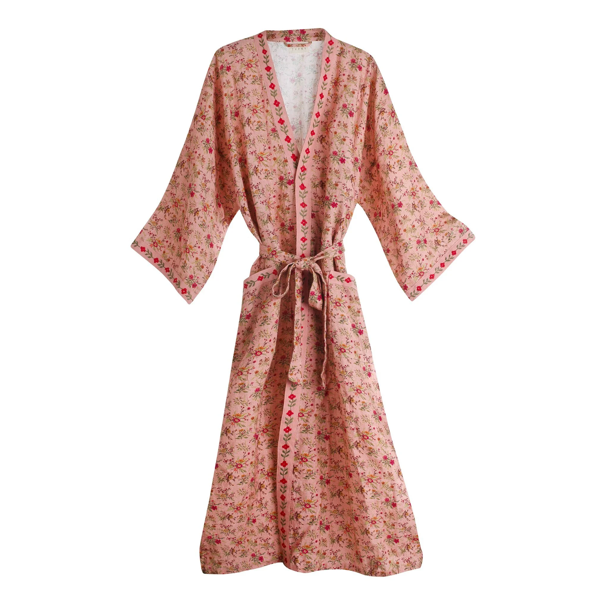 Prairie floral dressing gown / housecoat, peony
