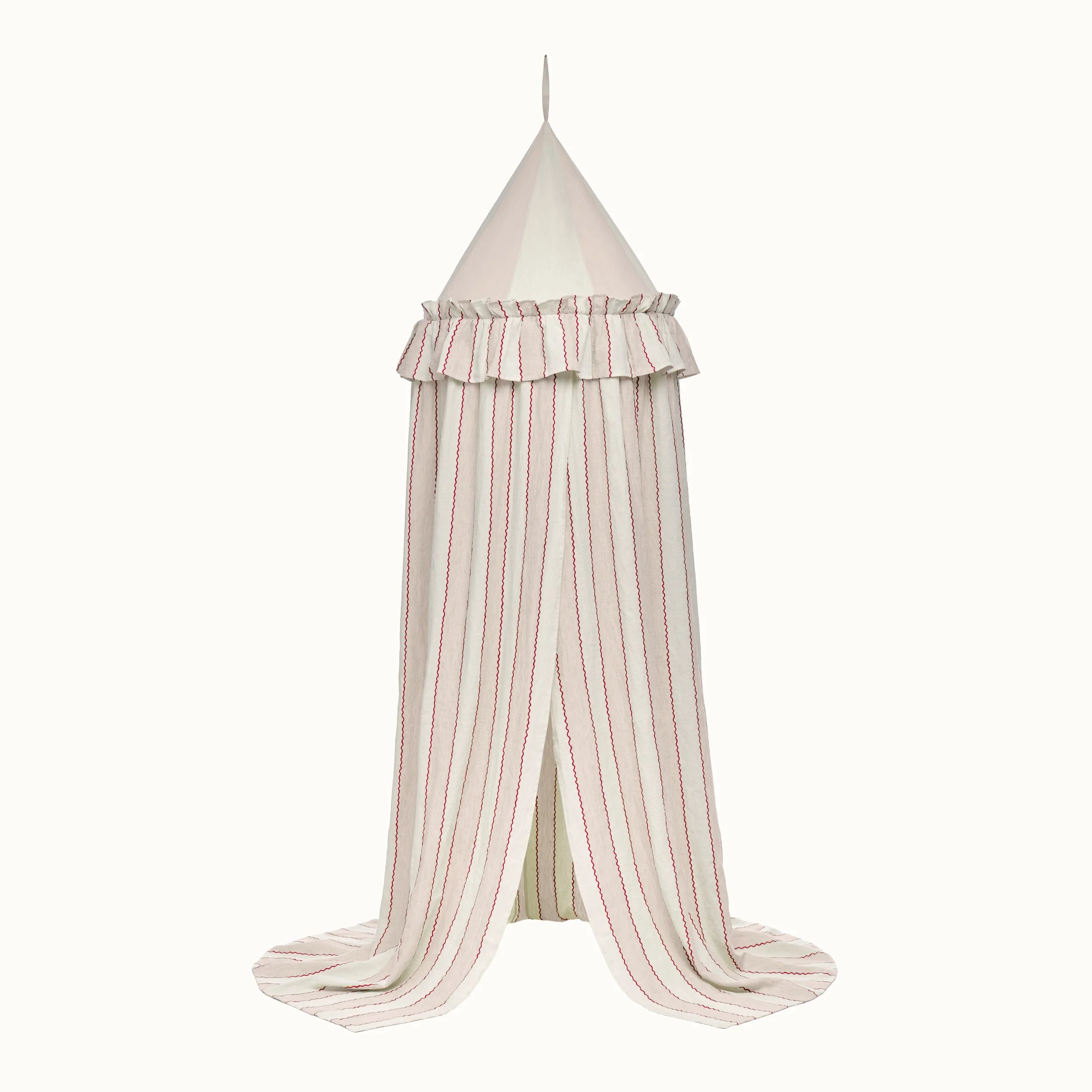 PRE -ORDER Marionette Stripe Embroidered canopy, pink (delivery ETA 10th Feb)